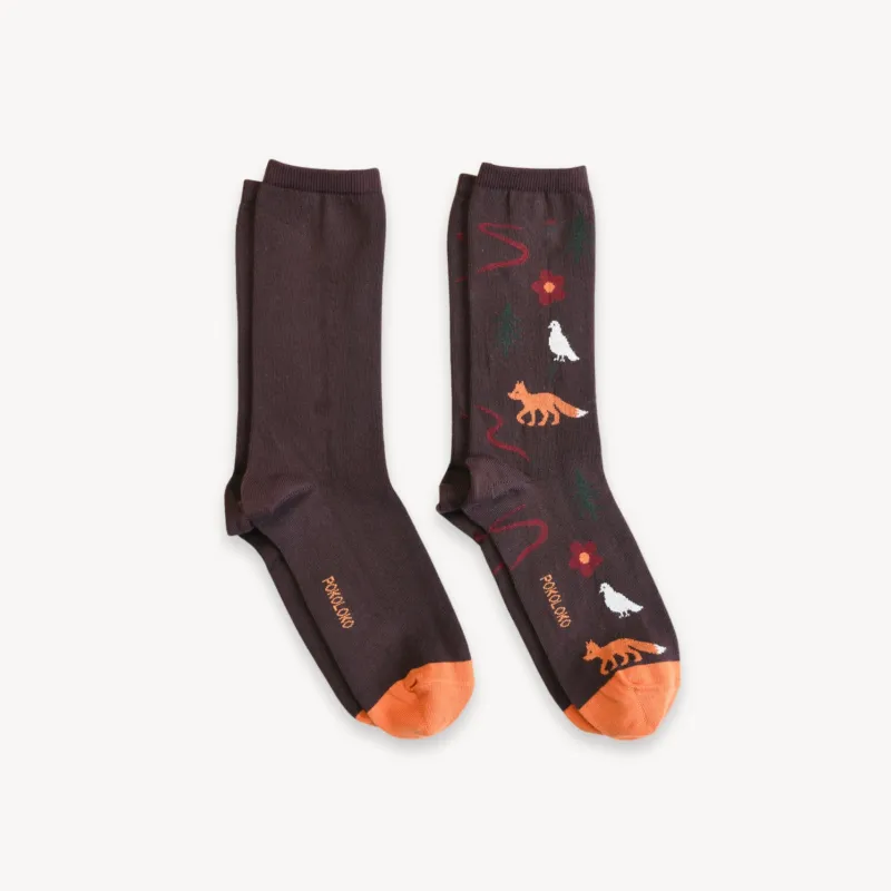 Fox and Dove Socks - Pack of 2 sold by POKOLOKO