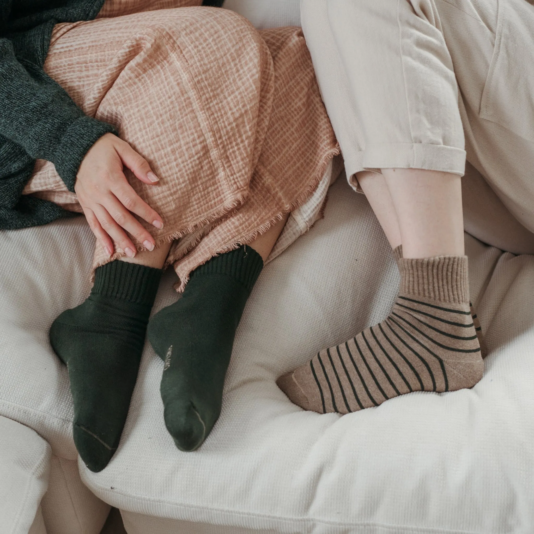 Striped-Solid Pima Socks - Pack of 2 sold by POKOLOKO product image thumbnail 2