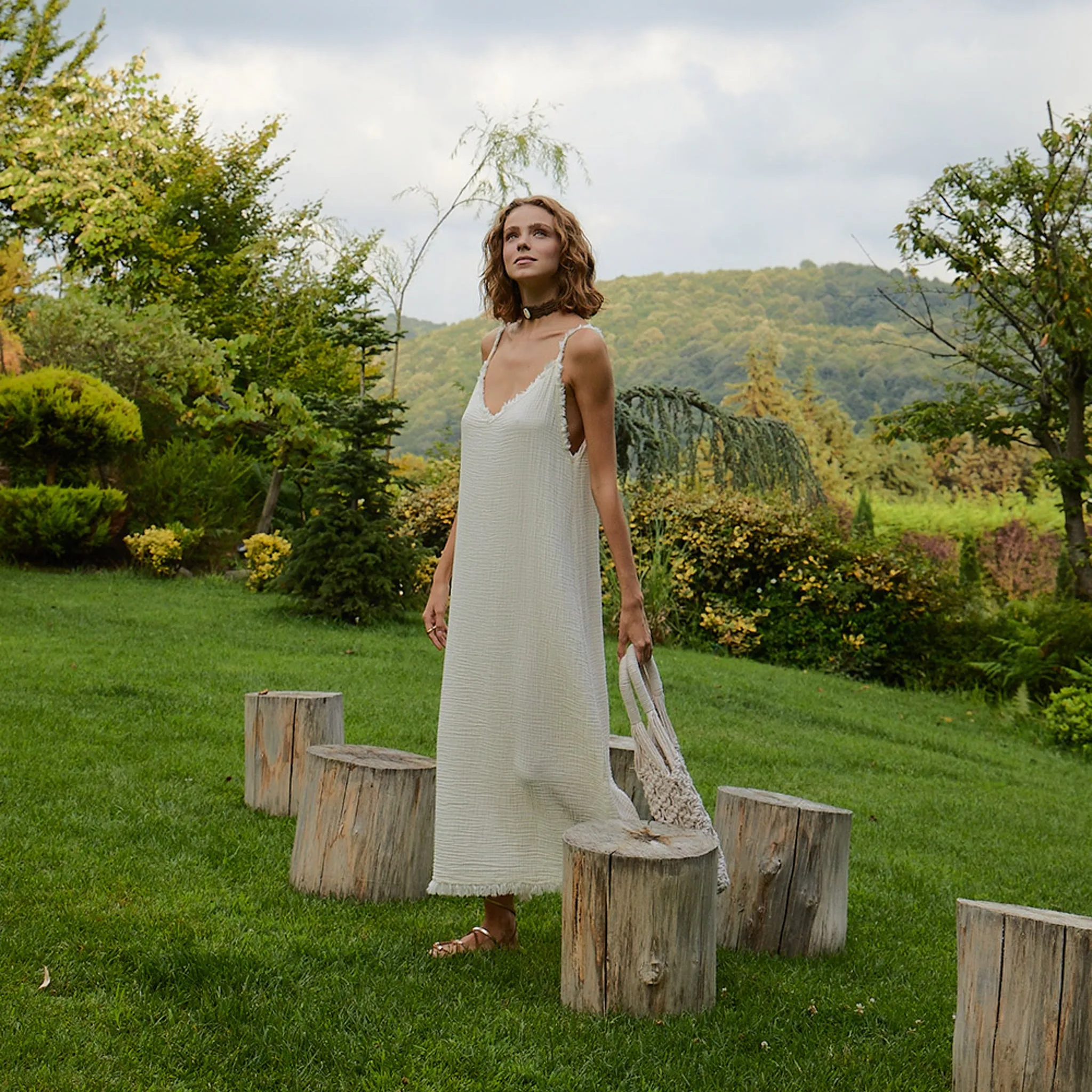 Crinkle Strappy Dress sold by POKOLOKO product image thumbnail 2