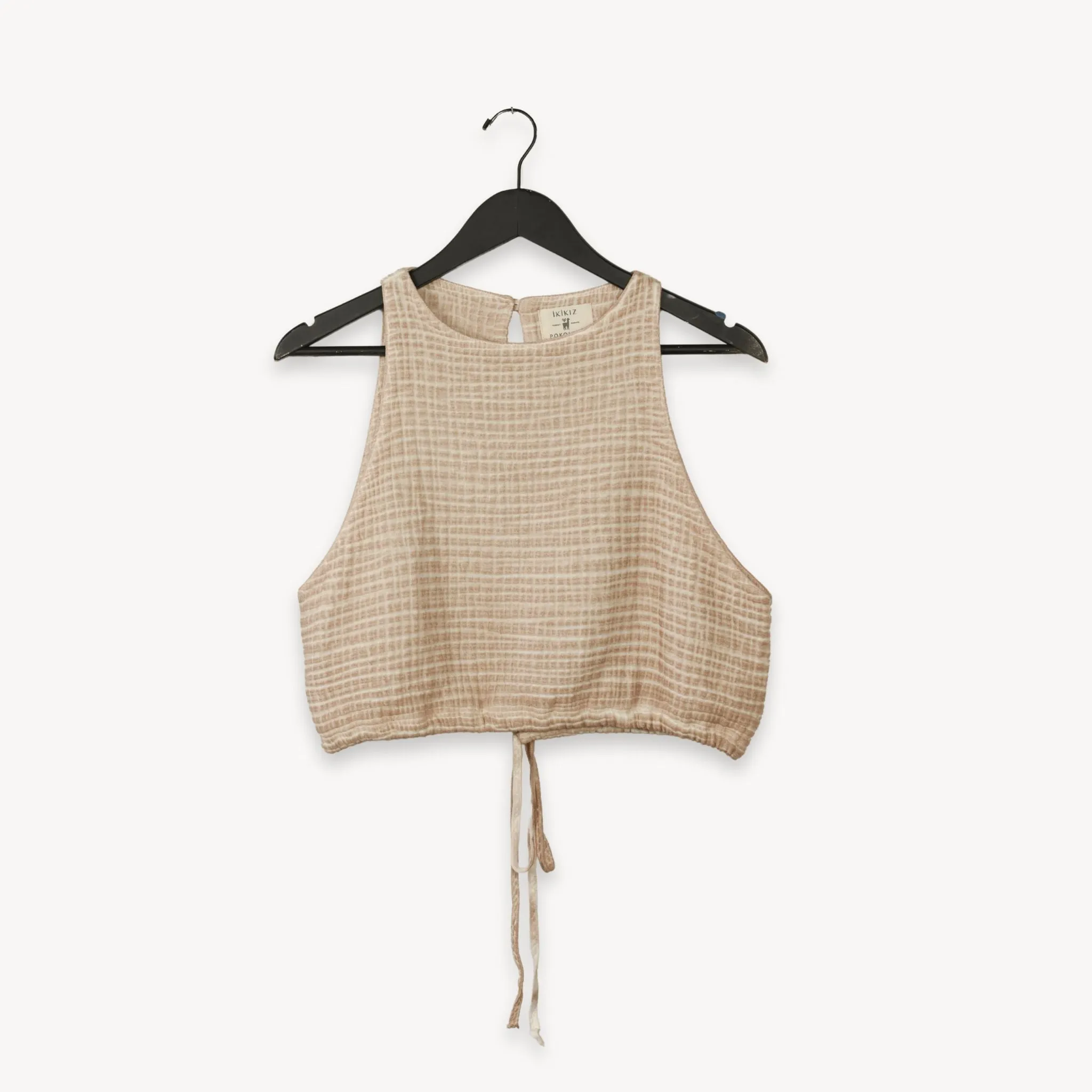Crinkle Keyhole Tank Top sold by POKOLOKO product image thumbnail 5