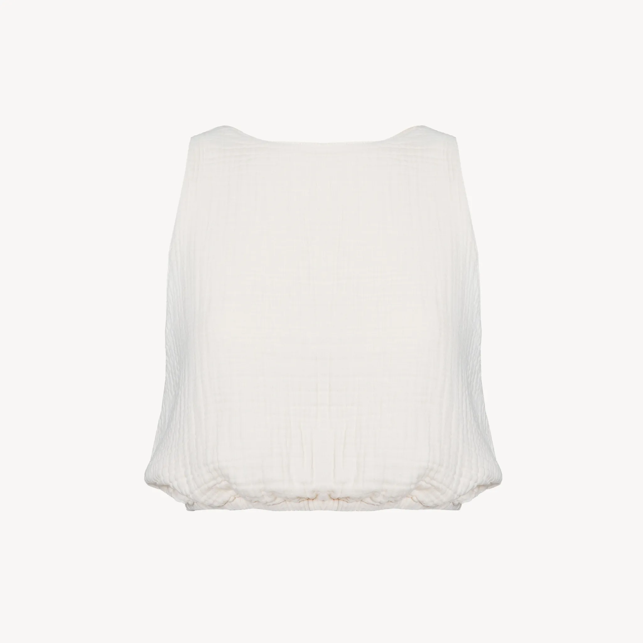 Crinkle Keyhole Tank Top sold by POKOLOKO