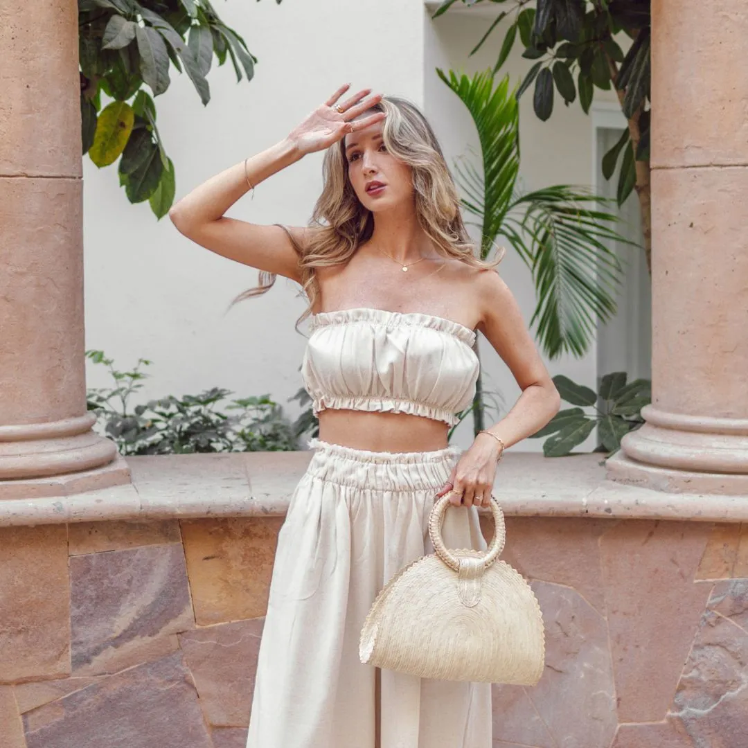 Linen-Cotton Bandeau Top sold by POKOLOKO product image thumbnail 4