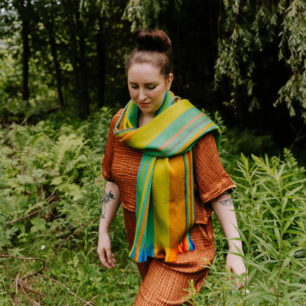 Alpaca Seamless Multi Stripe Scarf sold by POKOLOKO product image thumbnail 4