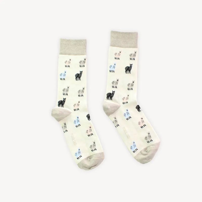 Alpaca Fiesta Pima Socks sold by POKOLOKO