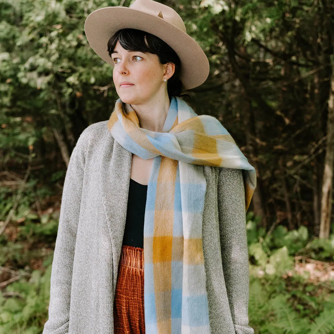 Alpaca Seamless Check Scarf sold by POKOLOKO product image thumbnail 5