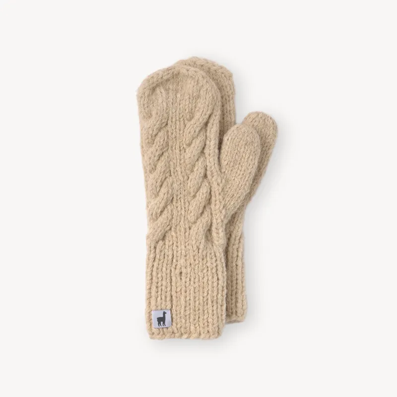 Hand-Knit Alpaca Mittens sold by POKOLOKO