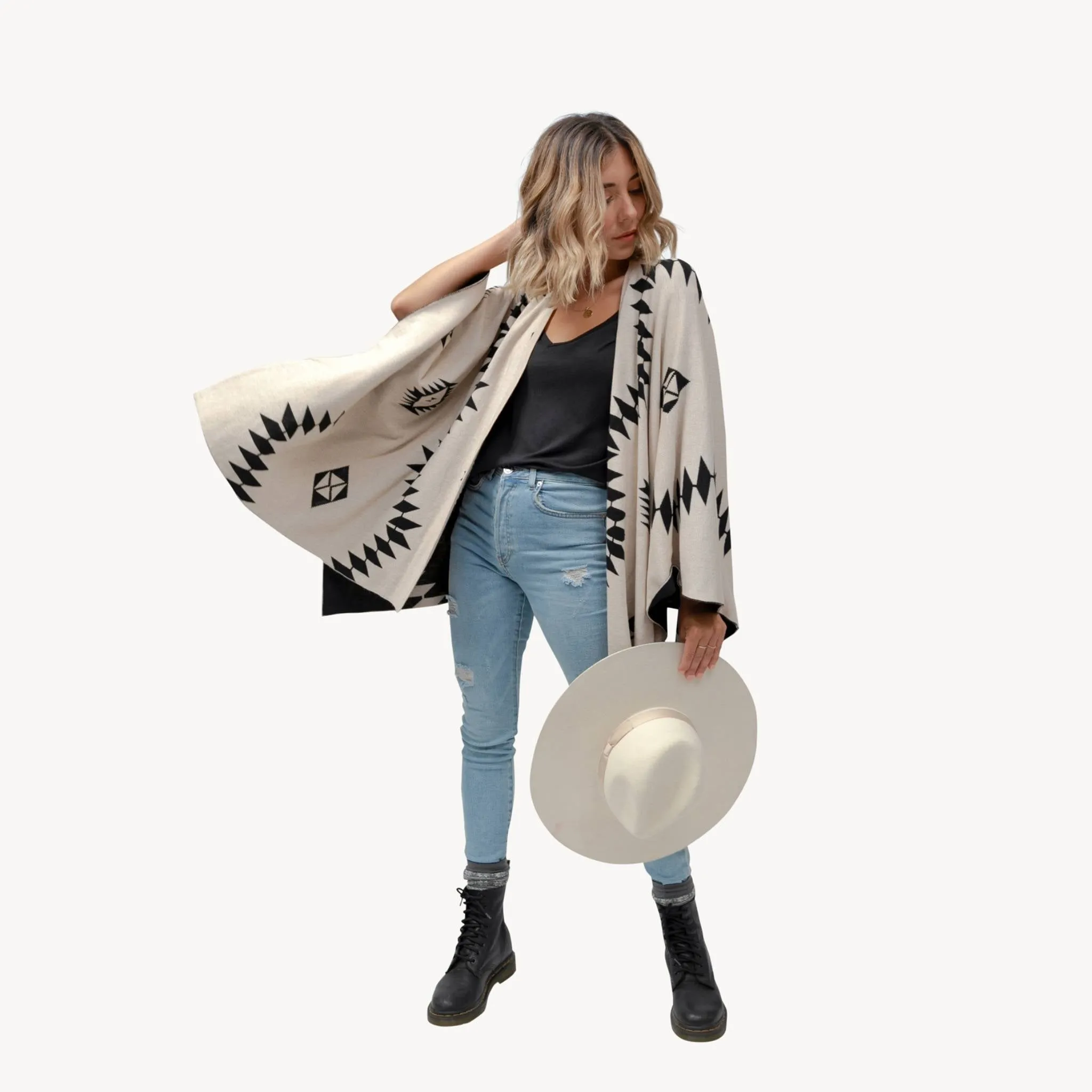 Ivy Alpaca Ruana sold by POKOLOKO