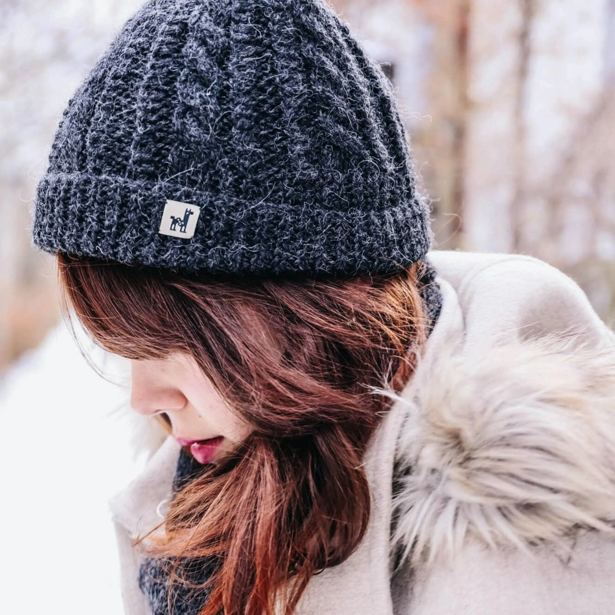 Hand-Knit Alpaca Beanie Toque sold by POKOLOKO product image thumbnail 2