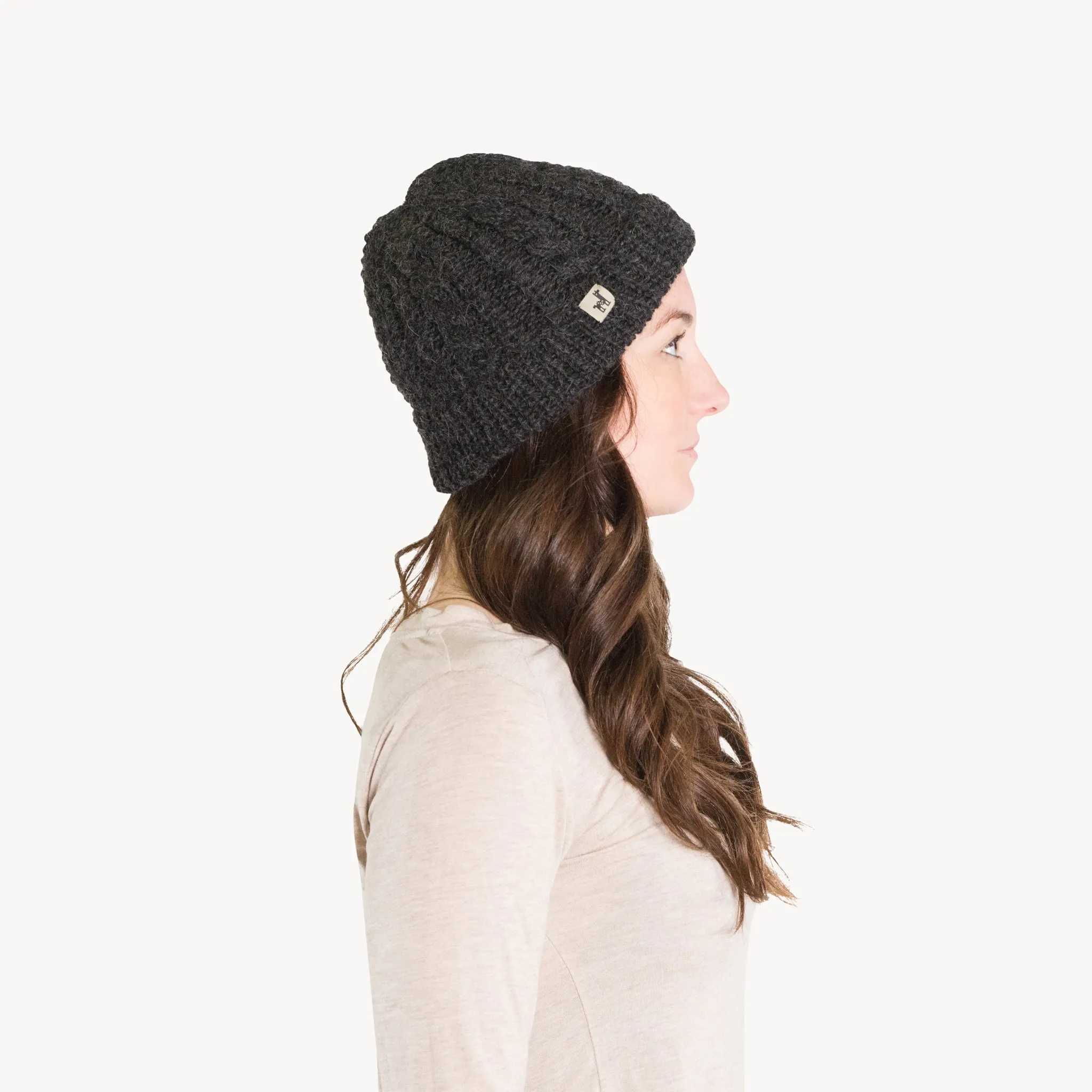 Hand-Knit Alpaca Beanie Toque sold by POKOLOKO product image thumbnail 3