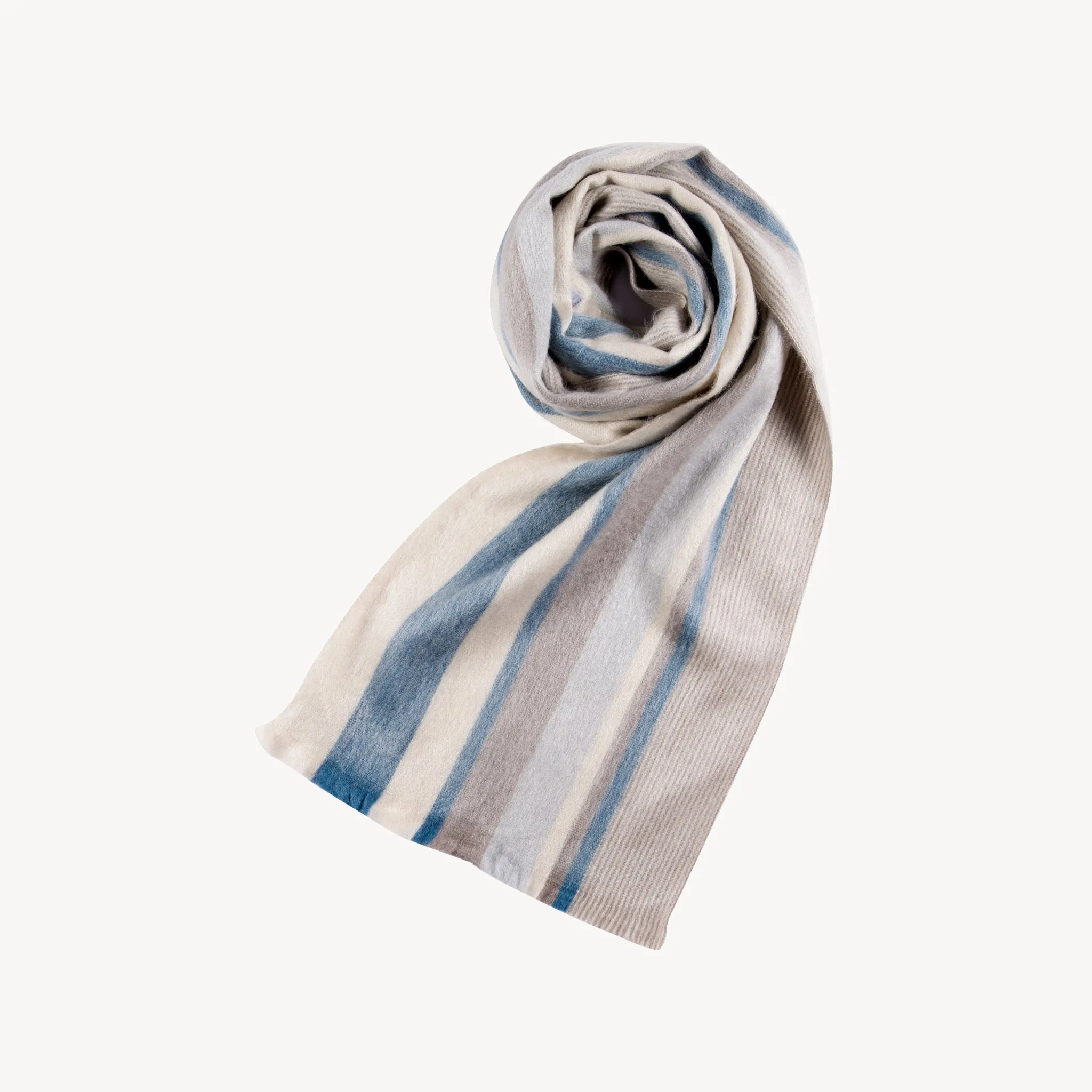 Striped Alpaca Seamless Scarf sold by POKOLOKO