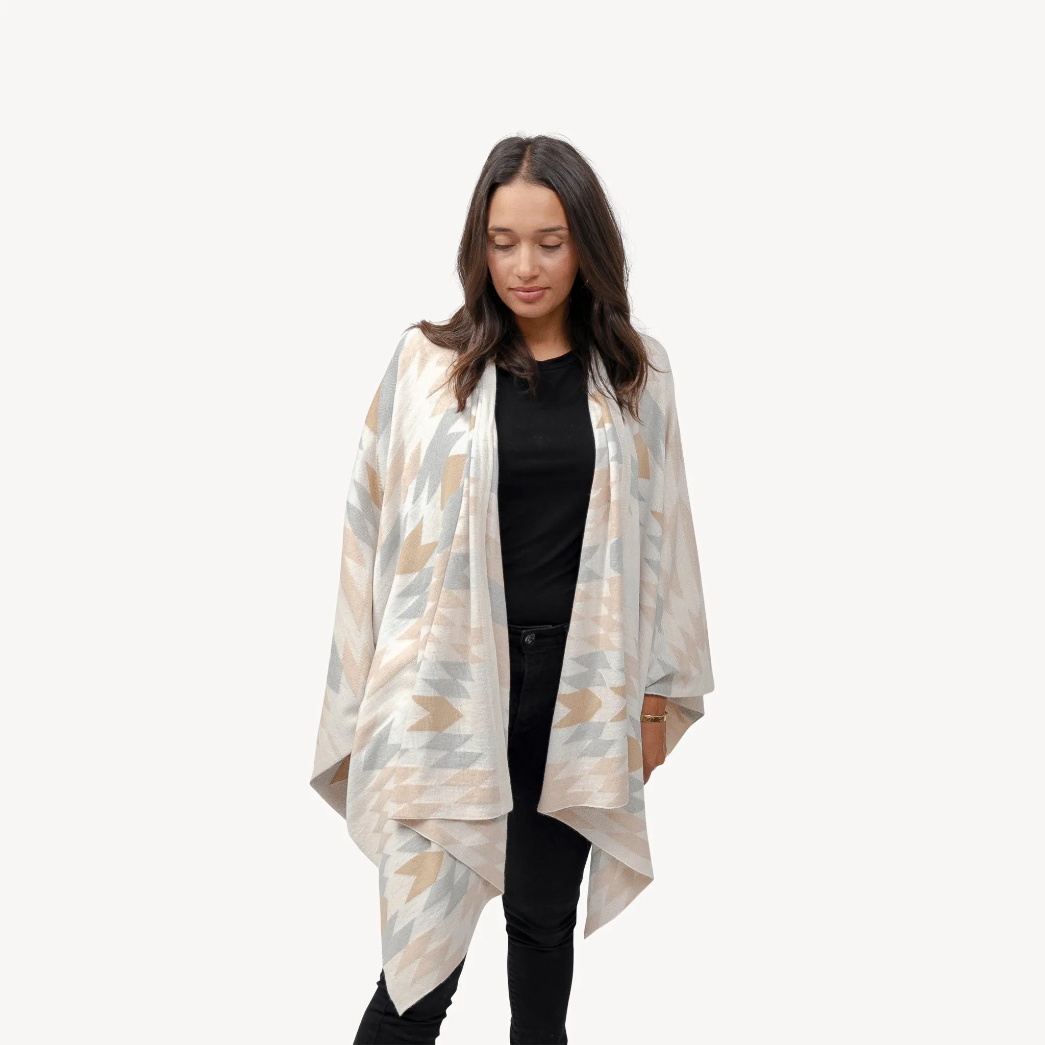 Carmen Alpaca Ruana sold by POKOLOKO