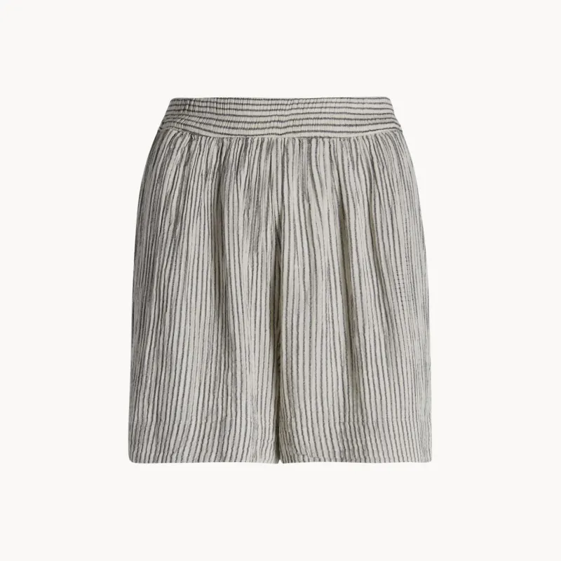 Striped Crinkle Cotton Shorts sold by POKOLOKO