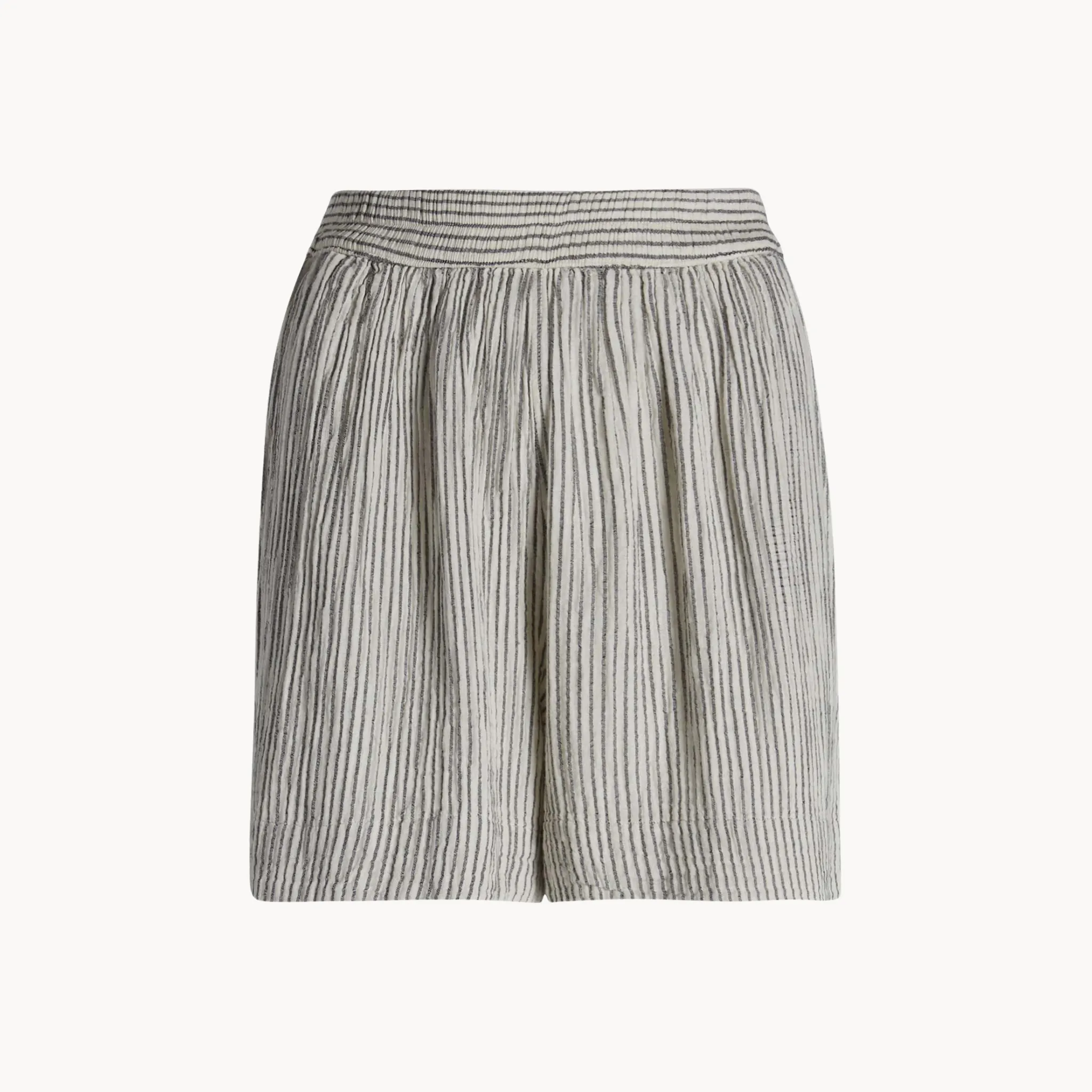 Striped Crinkle Cotton Shorts sold by POKOLOKO