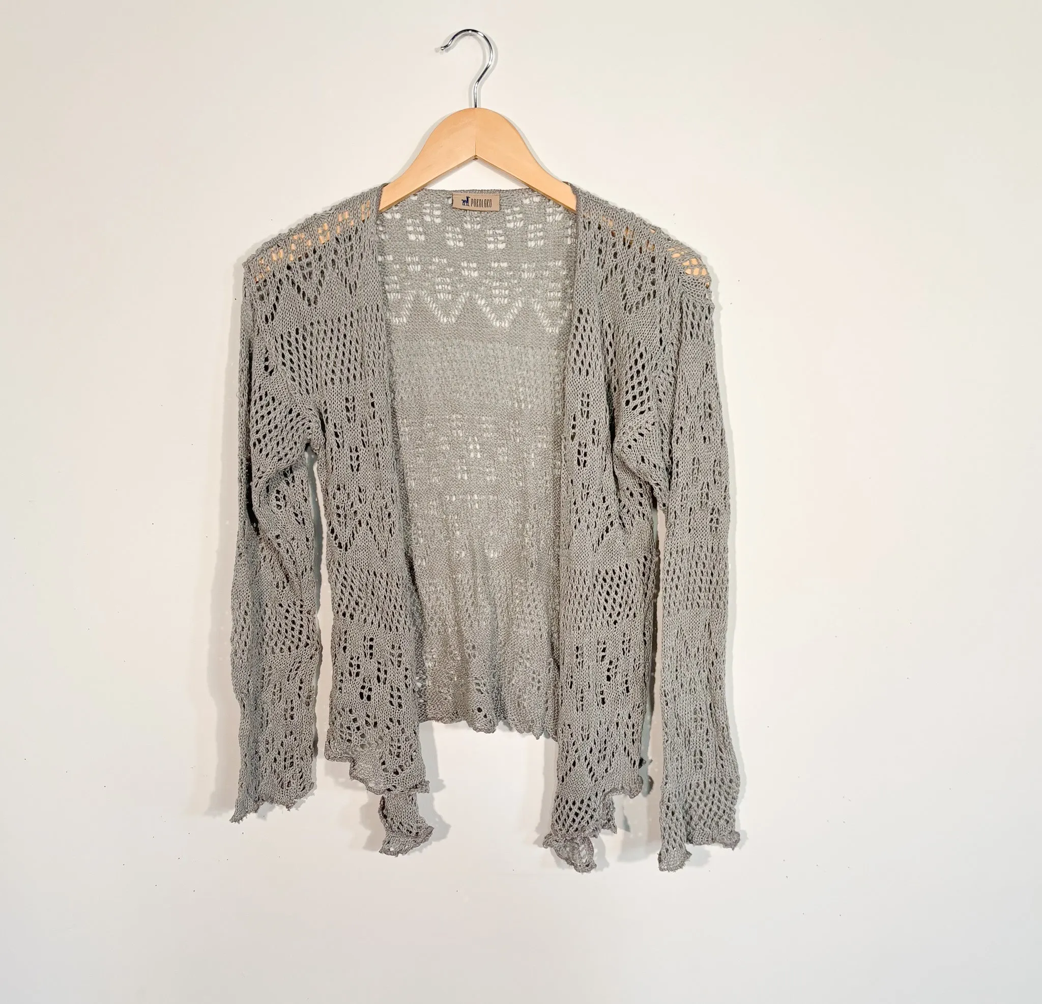 Light Grey Knit Cardigan sold by POKOLOKO