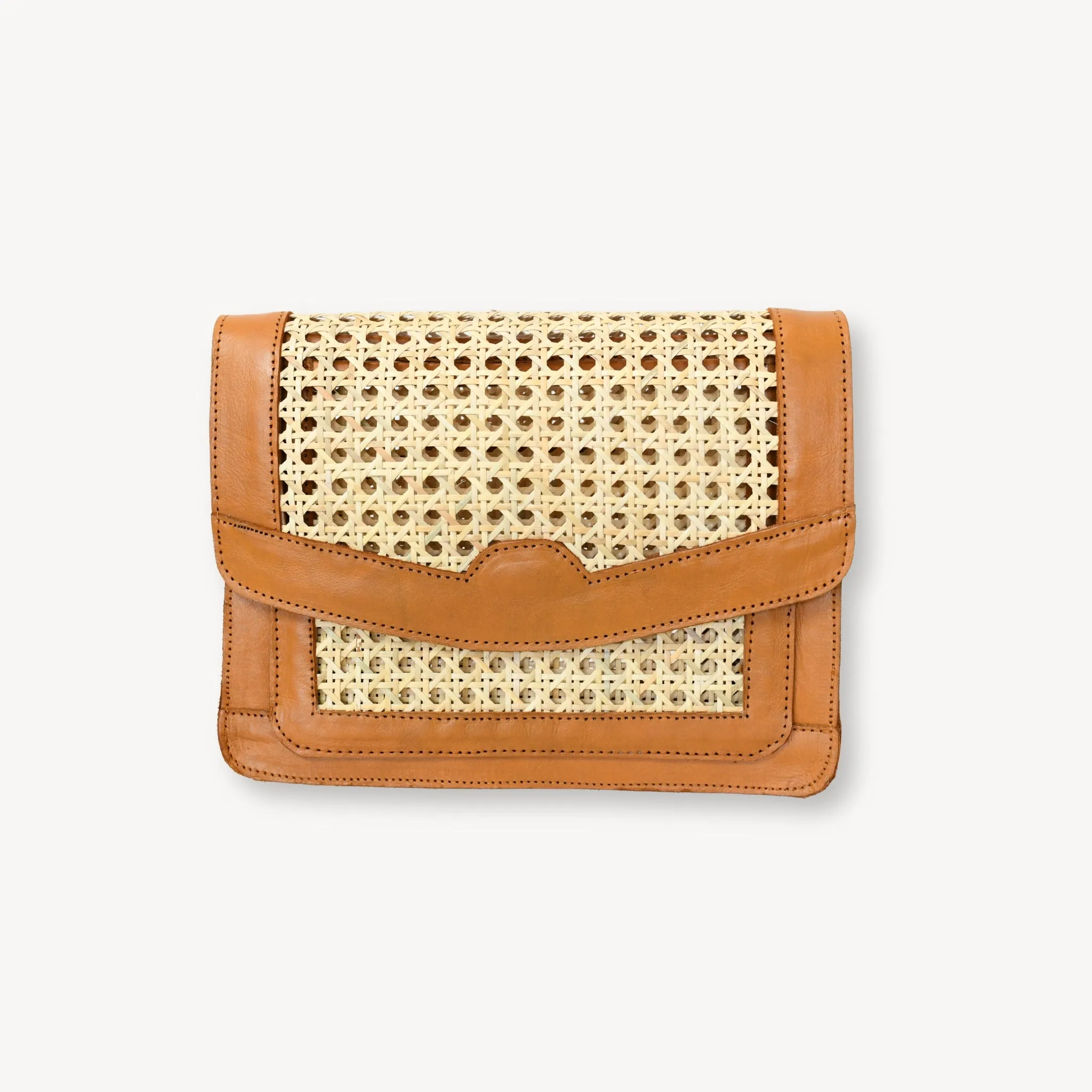 Leather Bag with Cane Accent - Rectangle sold by POKOLOKO product image thumbnail 3