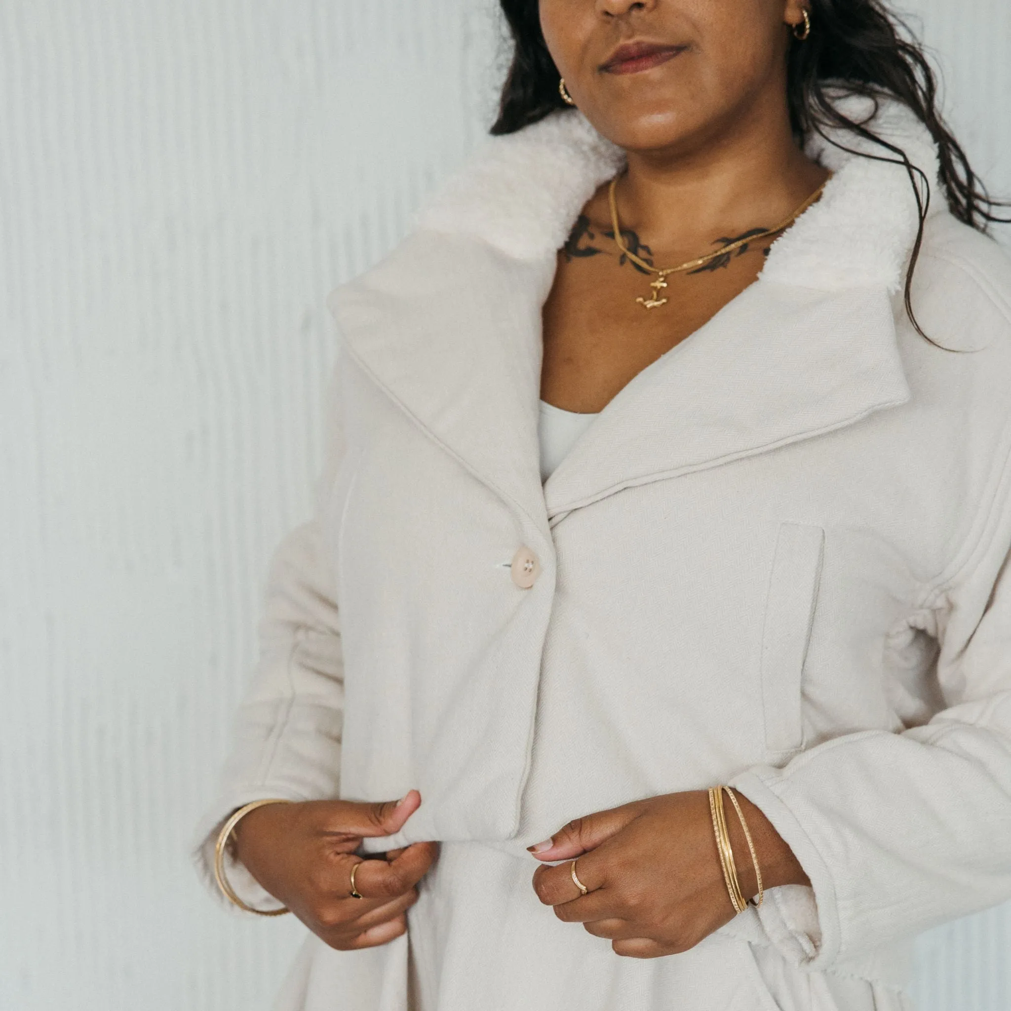 Herringbone Sherpa Jacket sold by POKOLOKO product image thumbnail 4