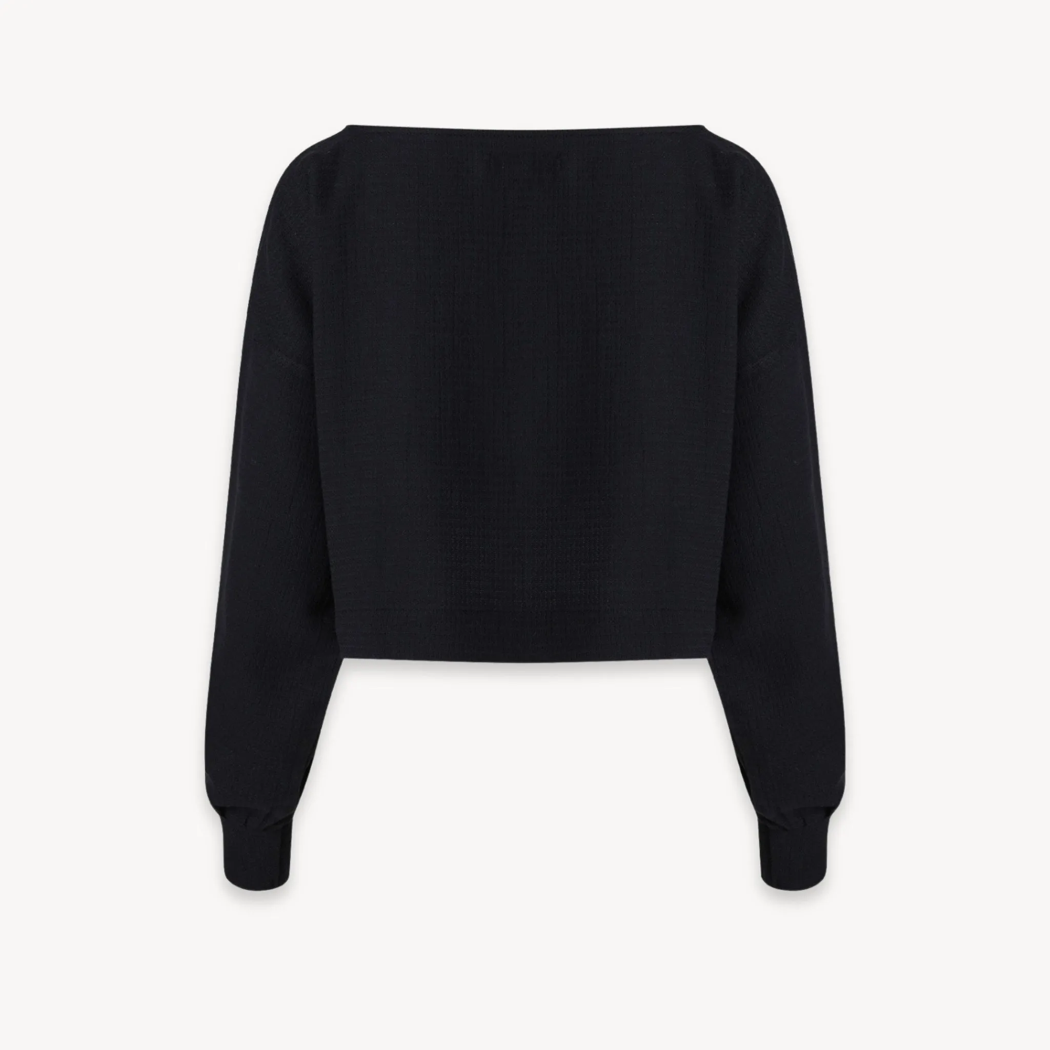 Flat Black Crop Blouse sold by POKOLOKO product image thumbnail 3