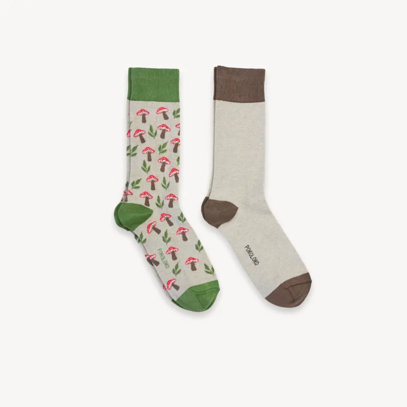 Mushroom Meadow Pima Socks - Pack of 2 sold by POKOLOKO