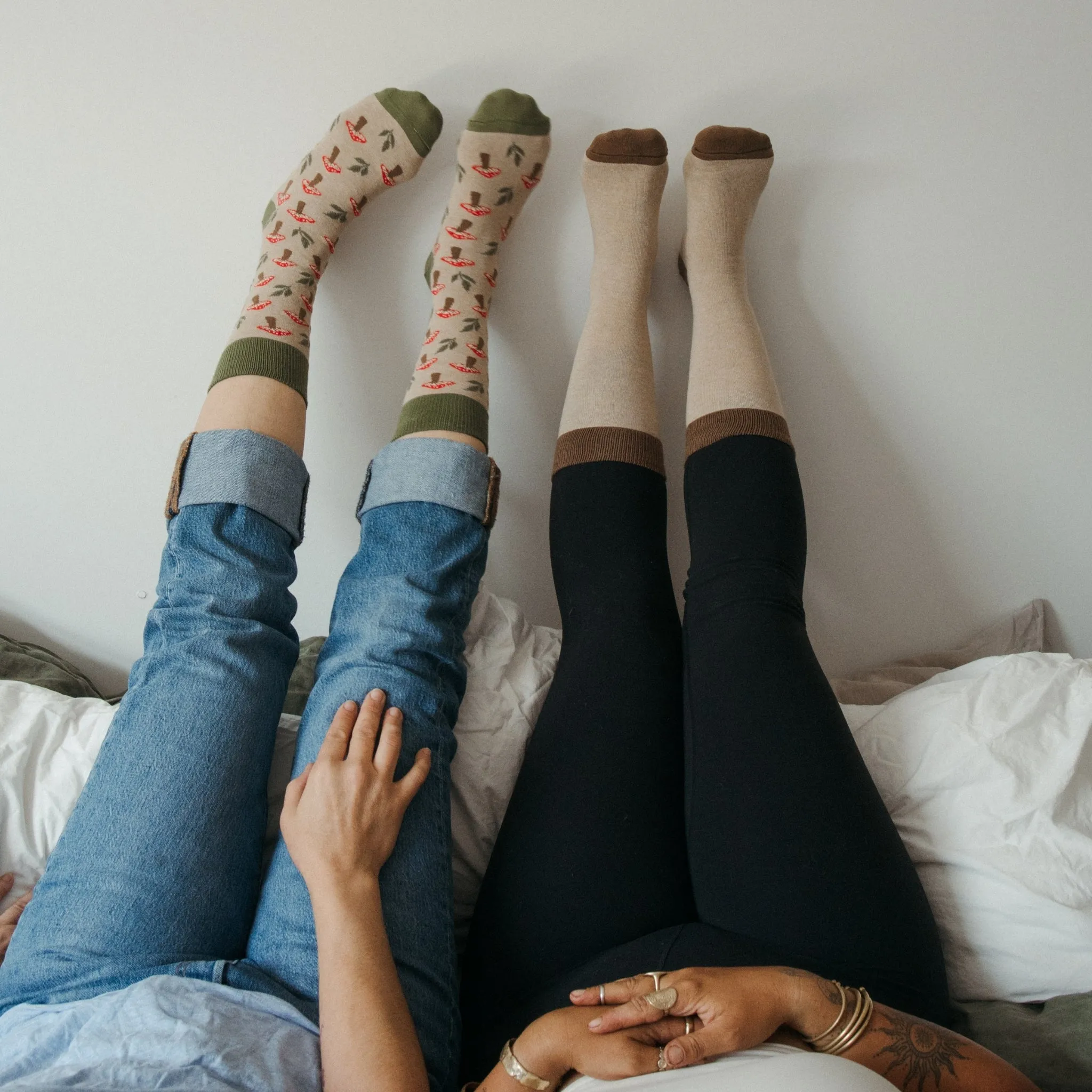 Mushroom Meadow Pima Socks - Pack of 2 sold by POKOLOKO product image thumbnail 2