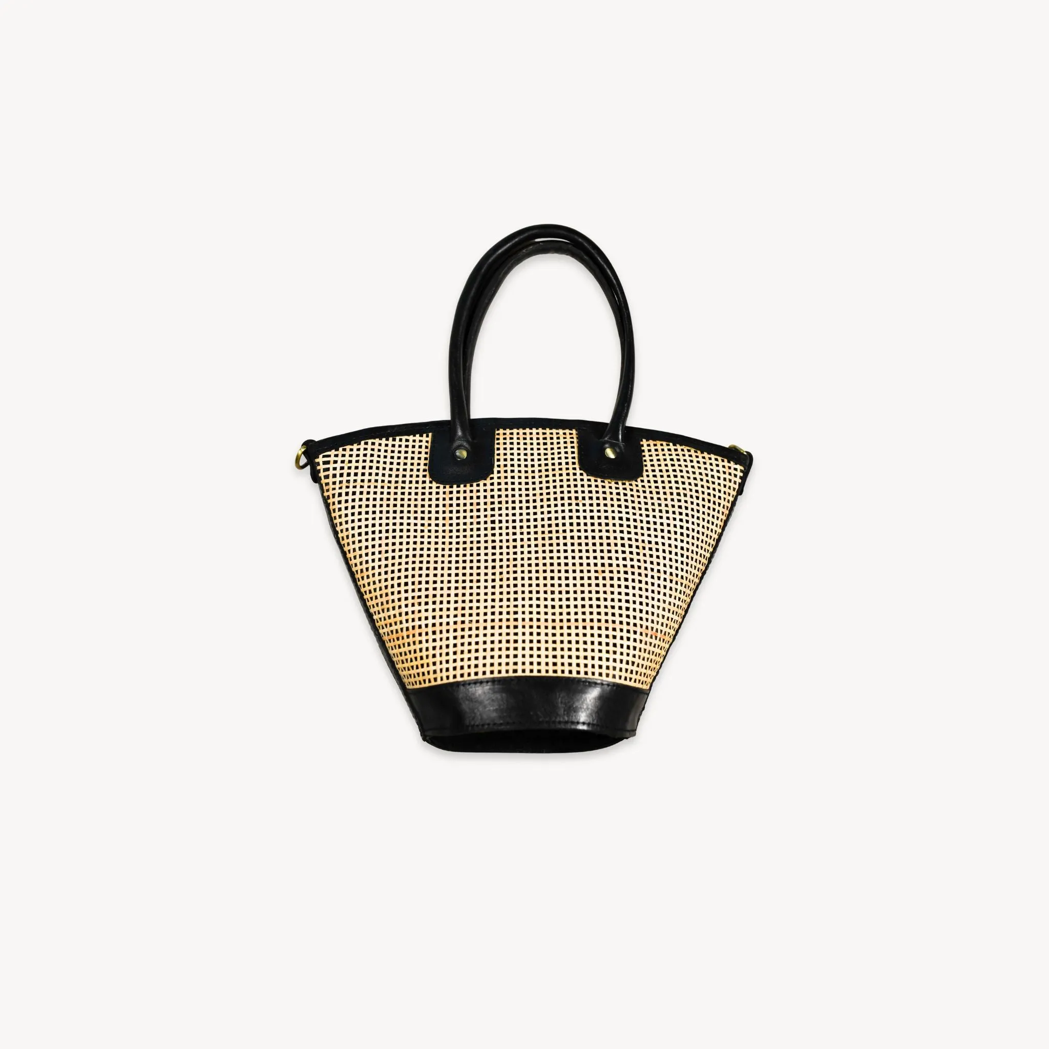 Mata Handled Crossbody Leather Bag with Cane Accent sold by POKOLOKO product image thumbnail 5