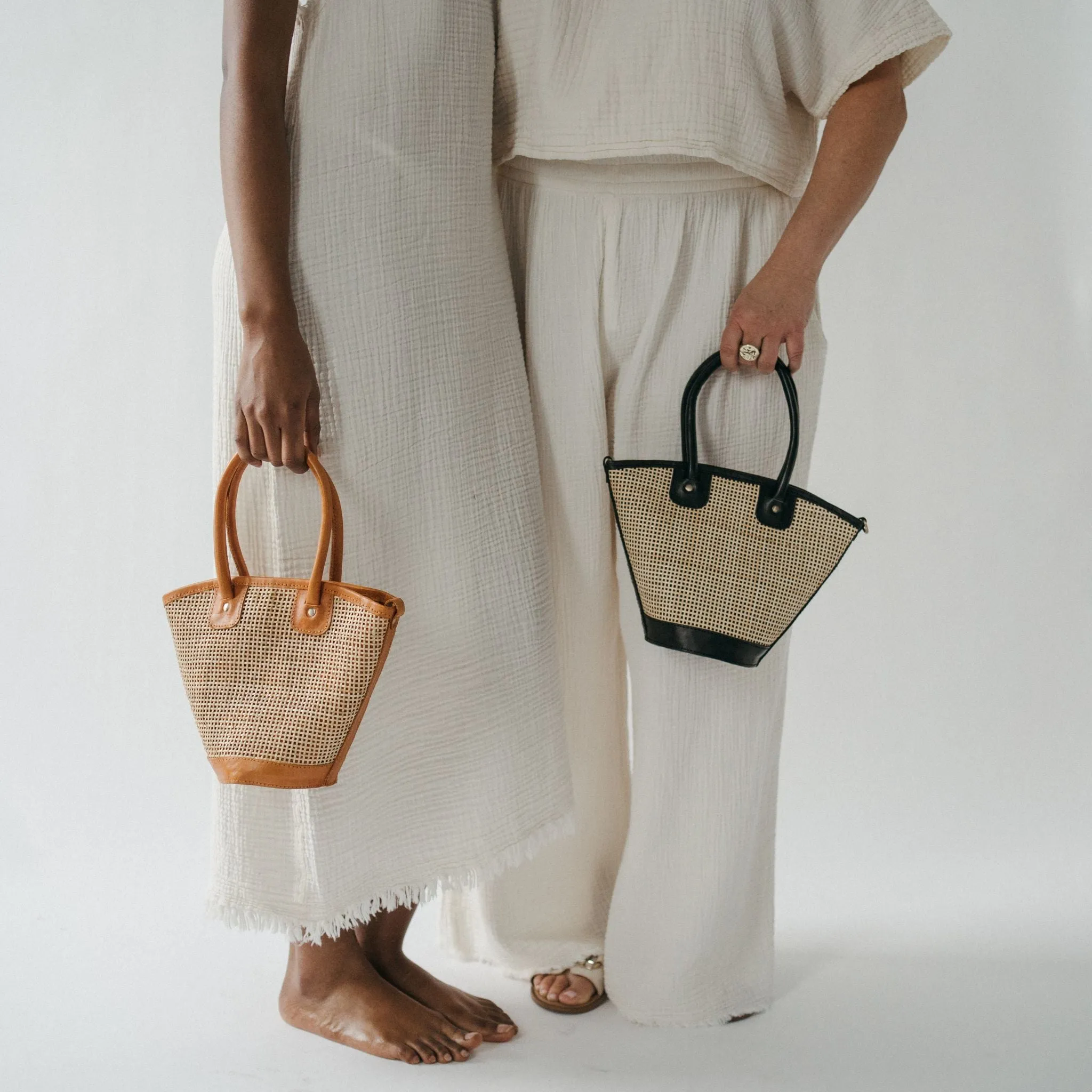 Mata Handled Crossbody Leather Bag with Cane Accent sold by POKOLOKO product image thumbnail 4