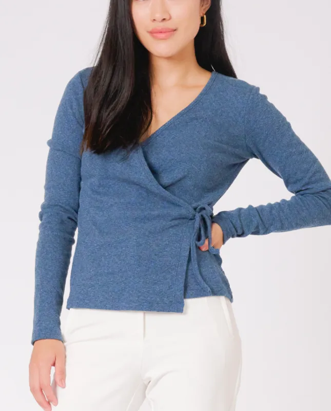 Jasmine Wrap Top sold by preloved