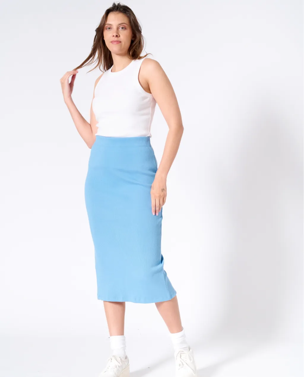 Vesta rib midi skirt sold by preloved