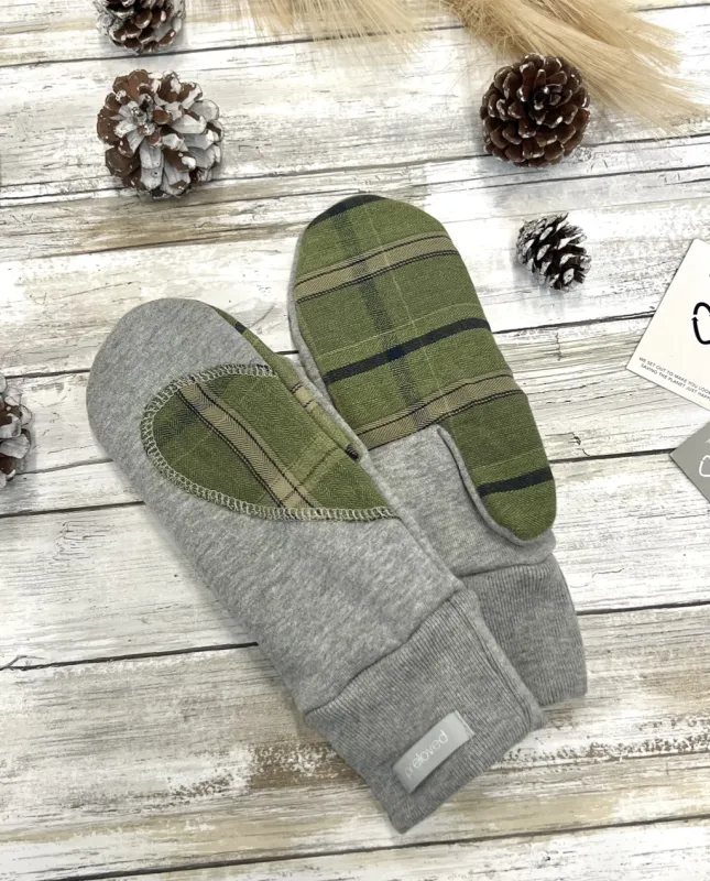 Ariel Mitts with Upcycled Flannel sold by preloved