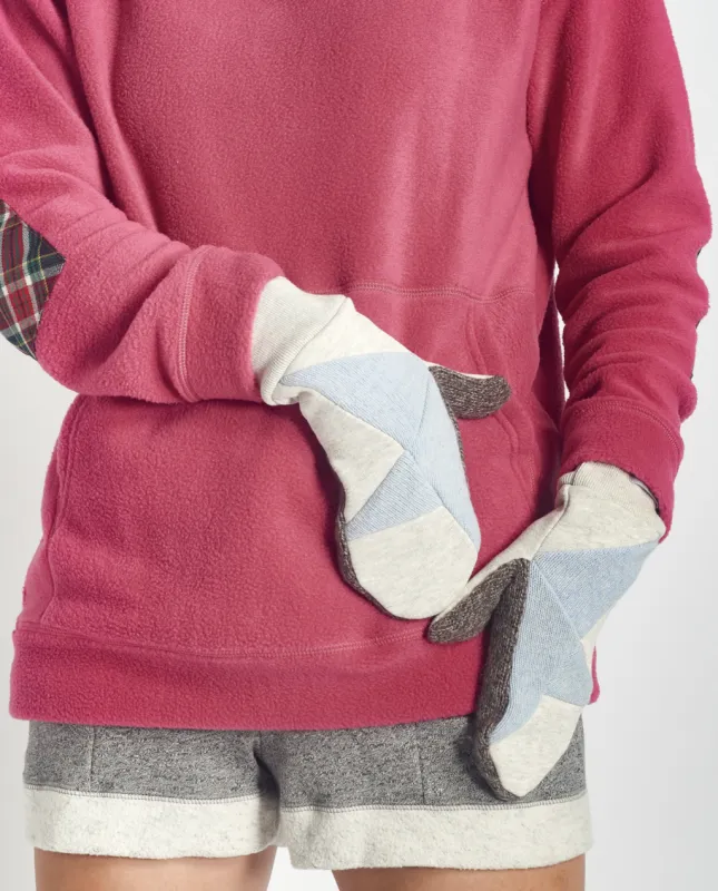 Skye Mitts in Eggshell Mix with Upcycled Wool sold by preloved