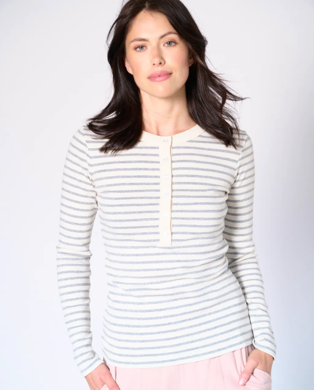 Nathalie stripe Henley top sold by preloved product image thumbnail 5