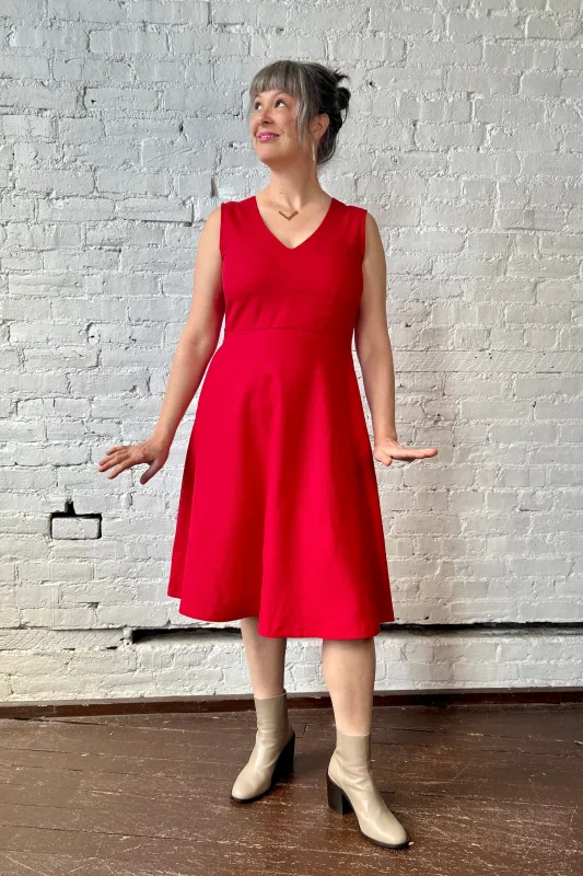 FINAL SALE Bodega Dress - Crimson sold by Smoking Lily