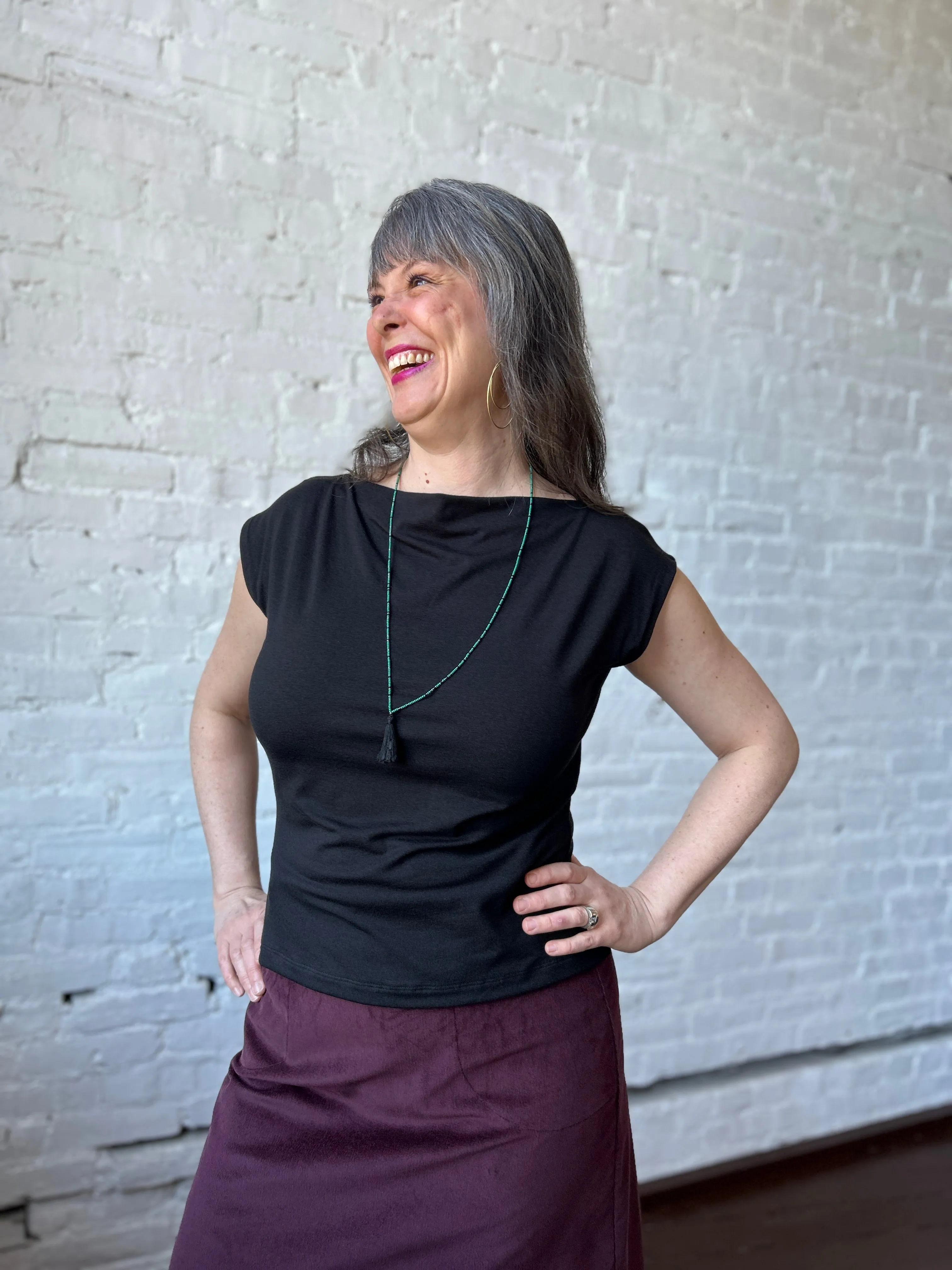 Olympia Top - Black Unprinted sold by Smoking Lily product image thumbnail 5