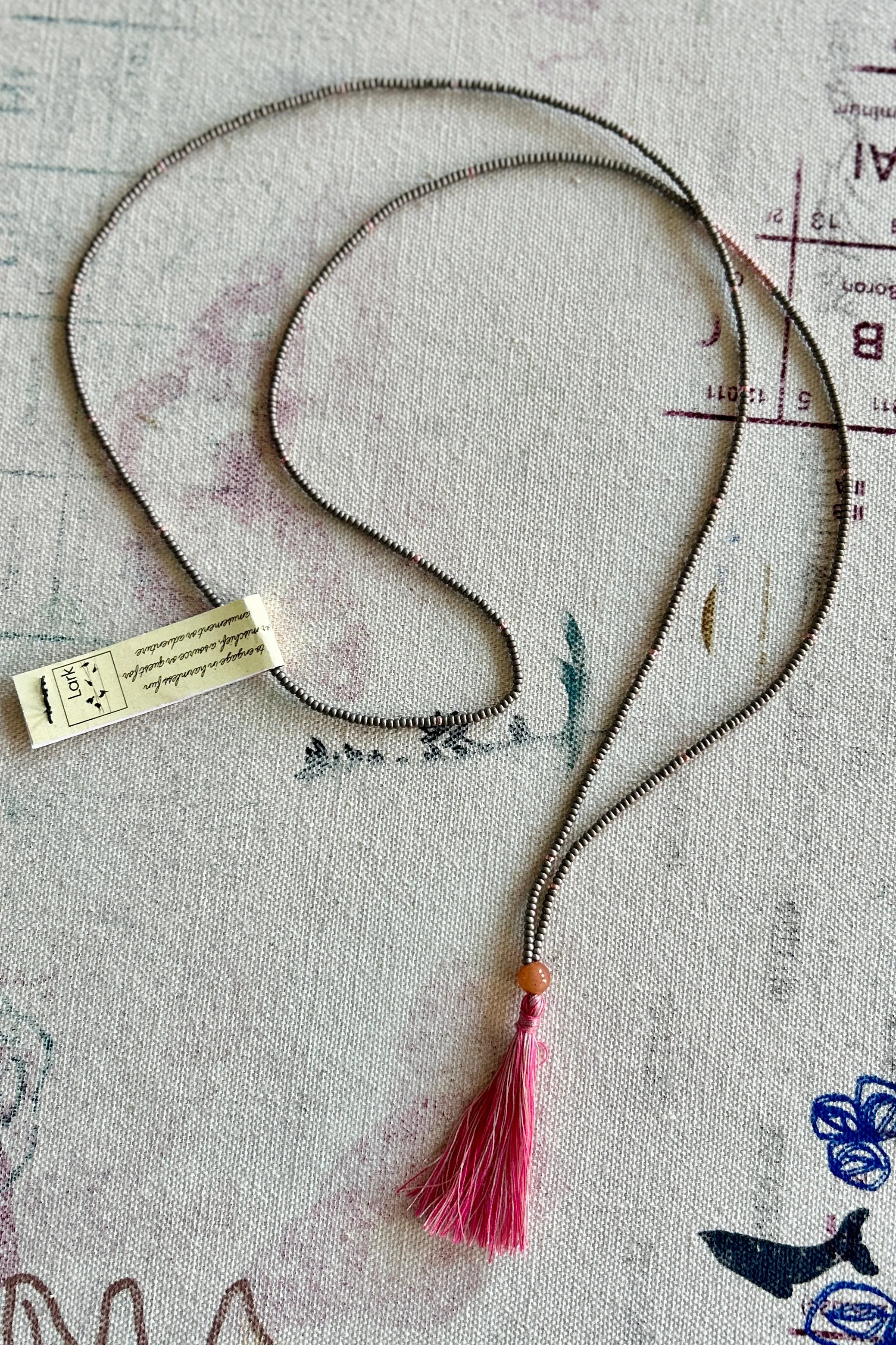 Lark - Beaded Tassel Necklace sold by Smoking Lily product image thumbnail 4