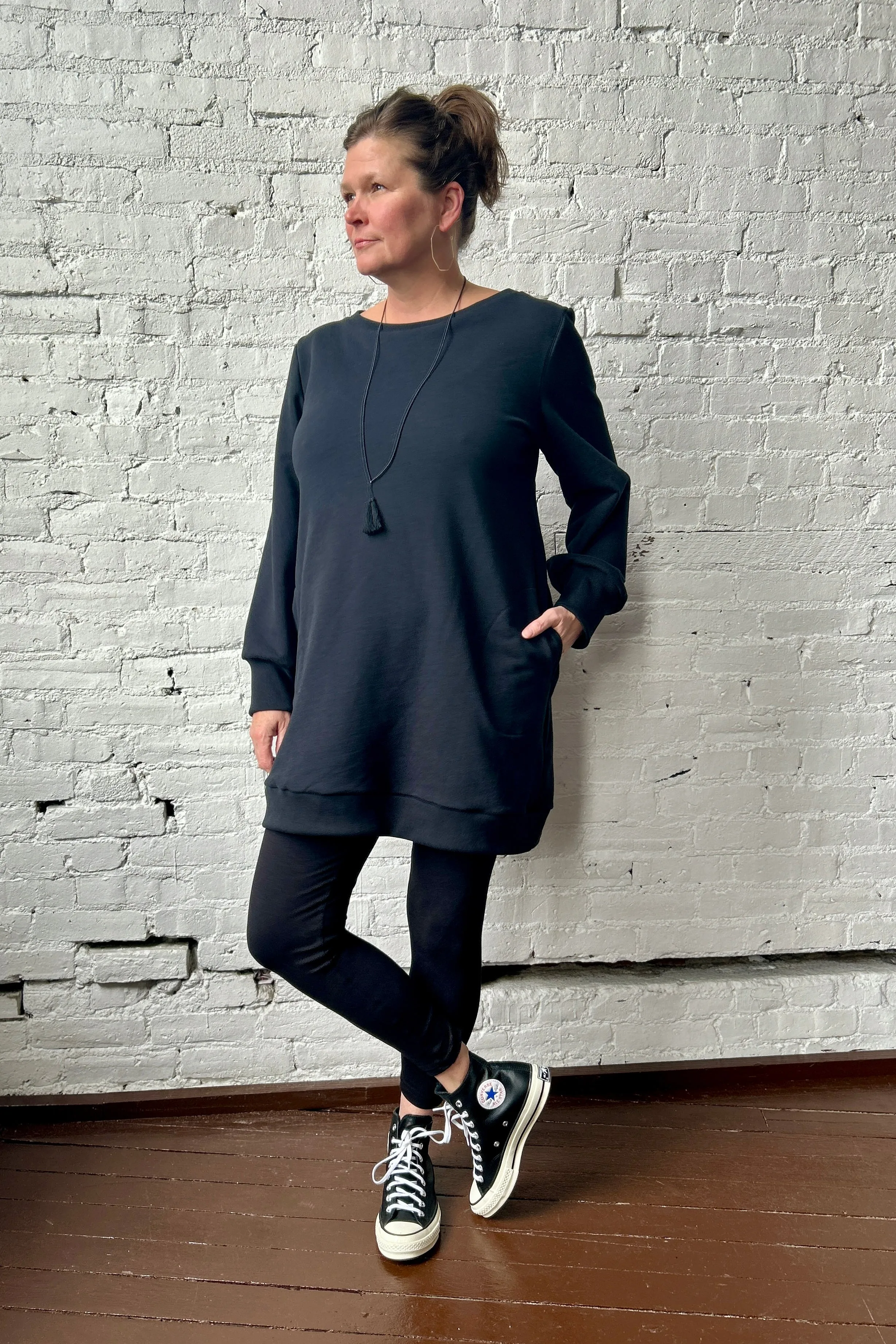 Dancer Sweater Dress - Black sold by Smoking Lily