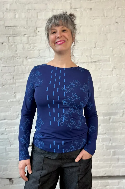 Nanette Top - Navy sold by Smoking Lily