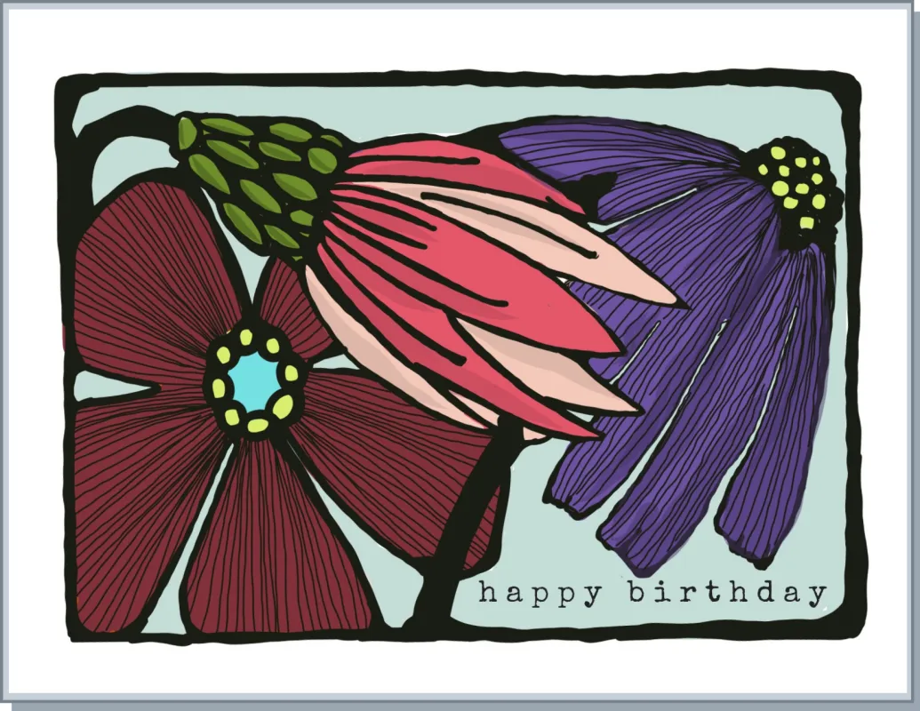 Newfolk&Cabin Purple Coneflower Birthday made by Smoking Lily