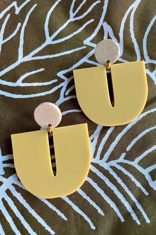 Darlings of Denmark Earring Billie  -Mustard sold by Smoking Lily