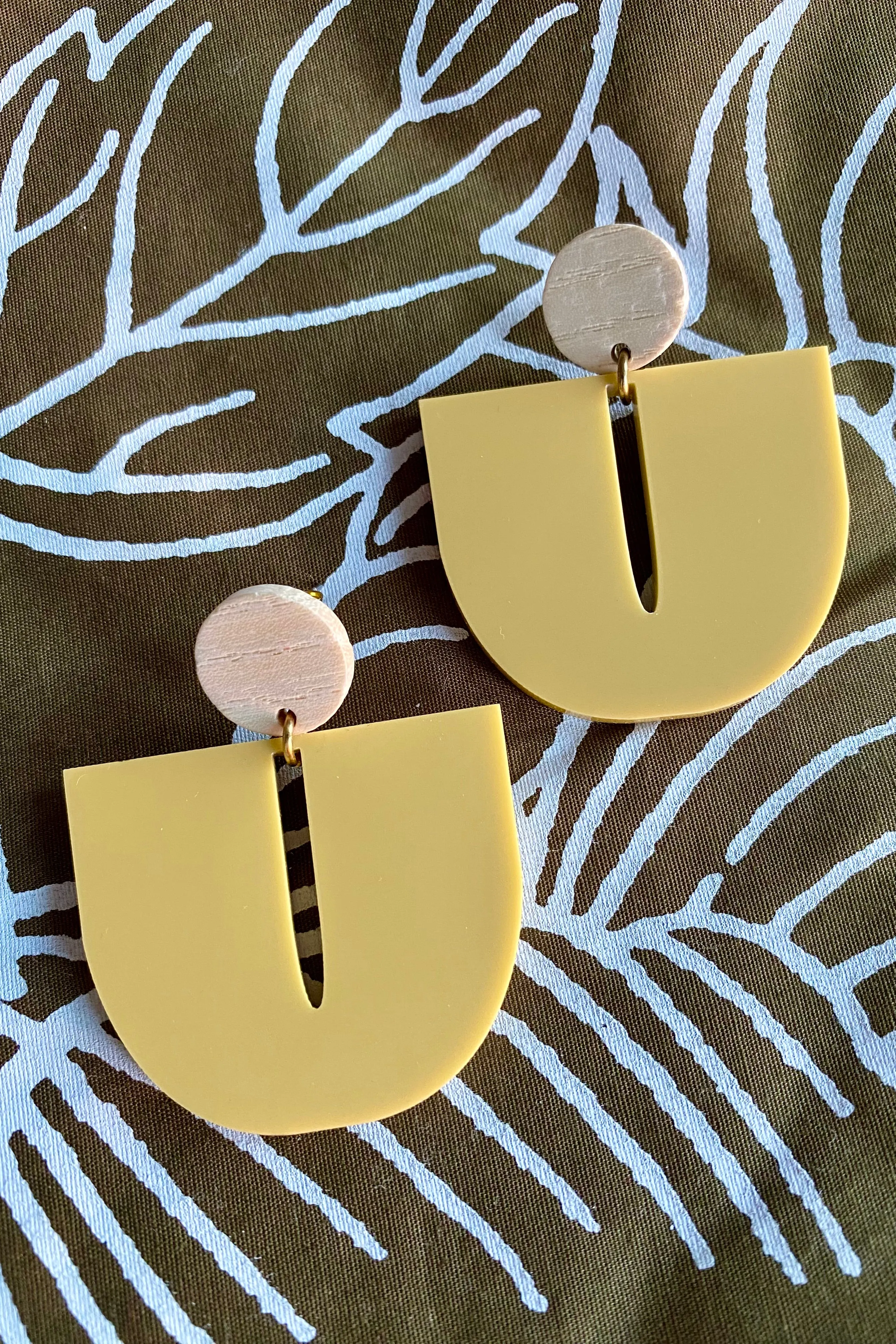 Darlings of Denmark Earring Billie -Mustard sold by Smoking Lily