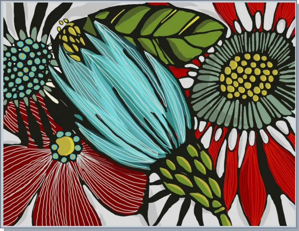 Newfolk&Cabin Big Bright Floral - Greeting Card made by Smoking Lily