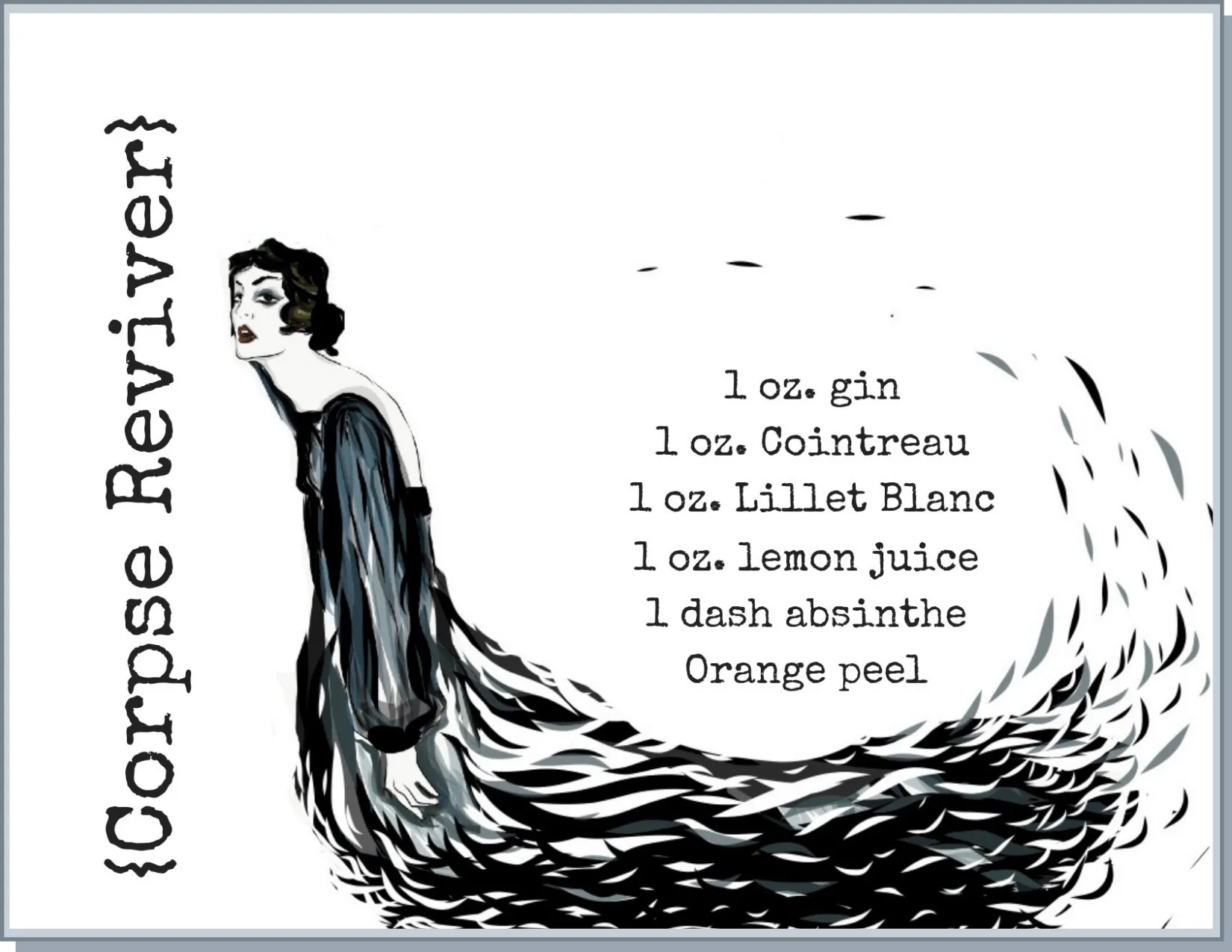 Newfolk&Cabin Corpse Reviver - Greeting Card sold by Smoking Lily