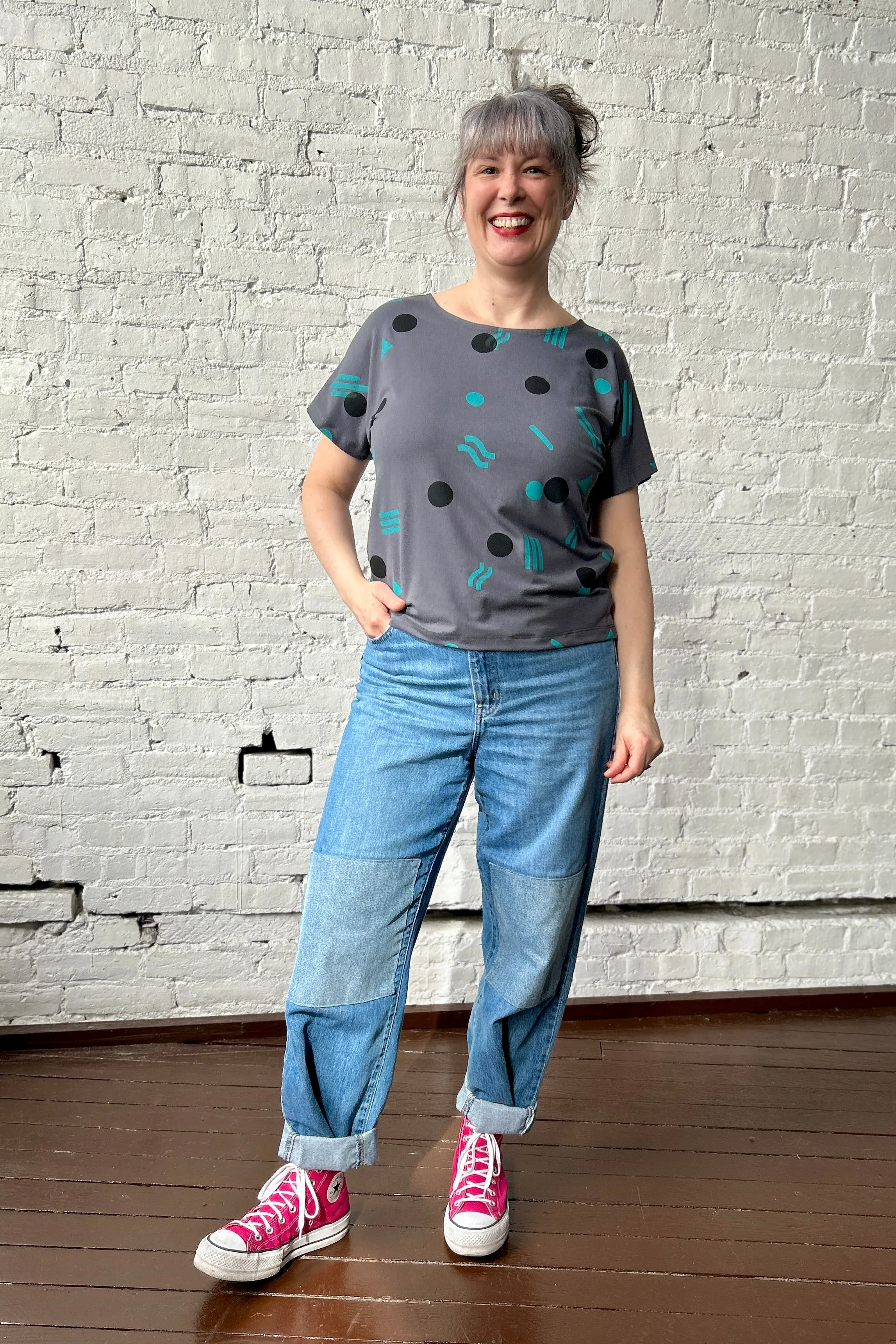 Boatneck Tee - Shadow sold by Smoking Lily