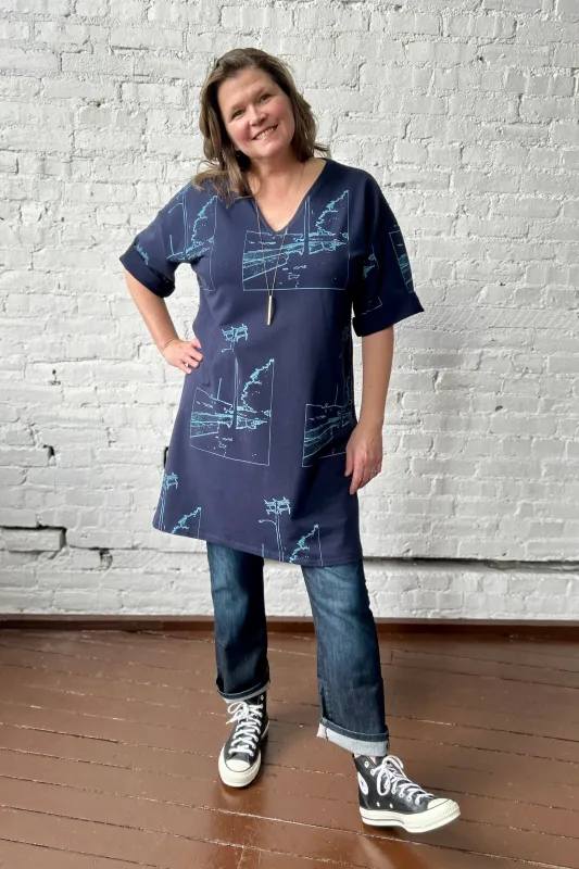 Market Tunic - Navy made by Smoking Lily