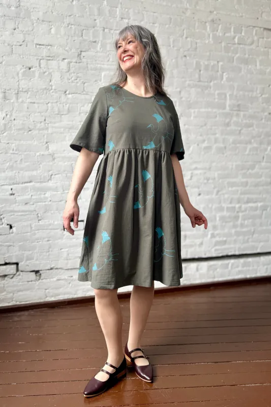 Kiki Dress - Pesto sold by Smoking Lily