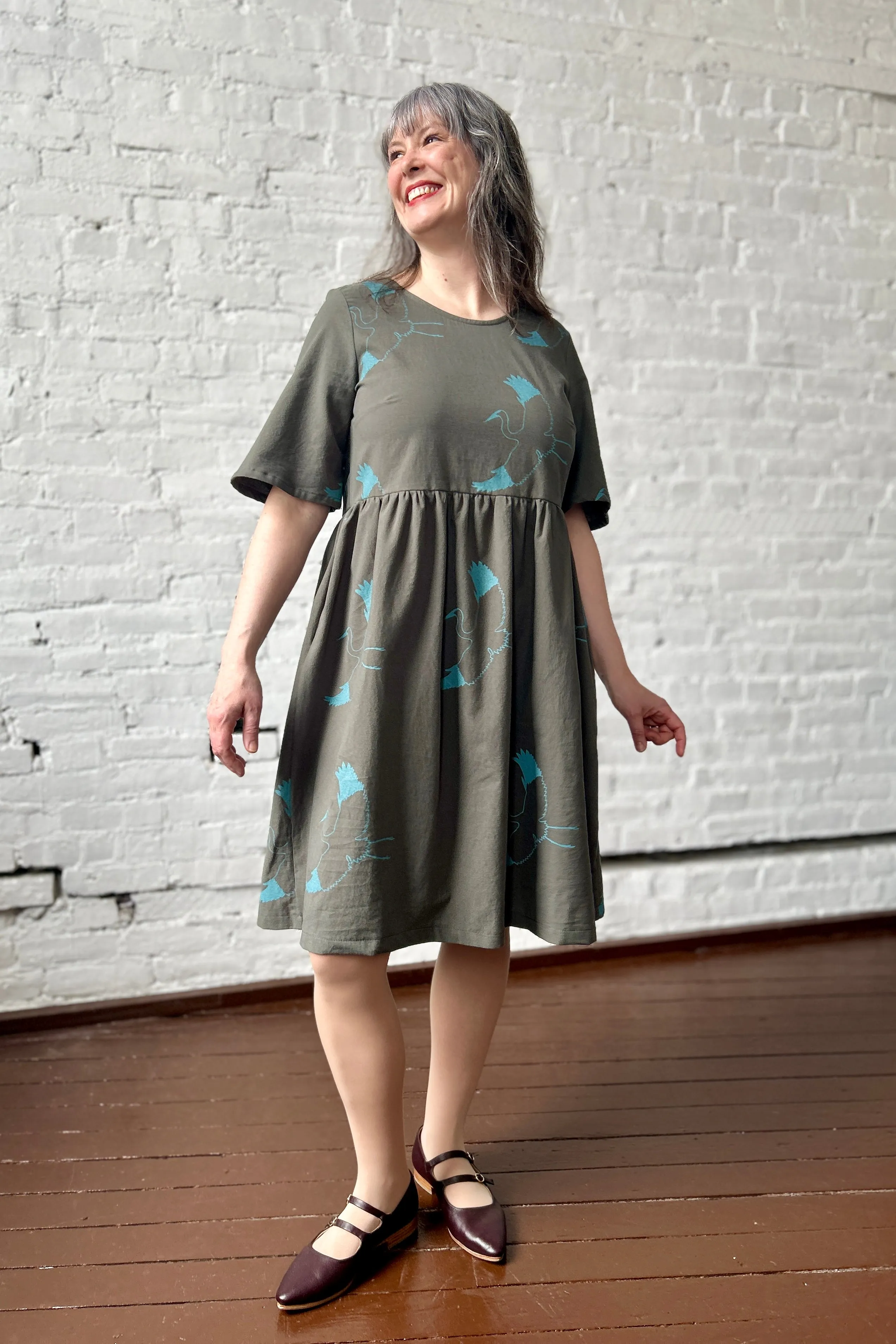 Kiki Dress - Pesto sold by Smoking Lily