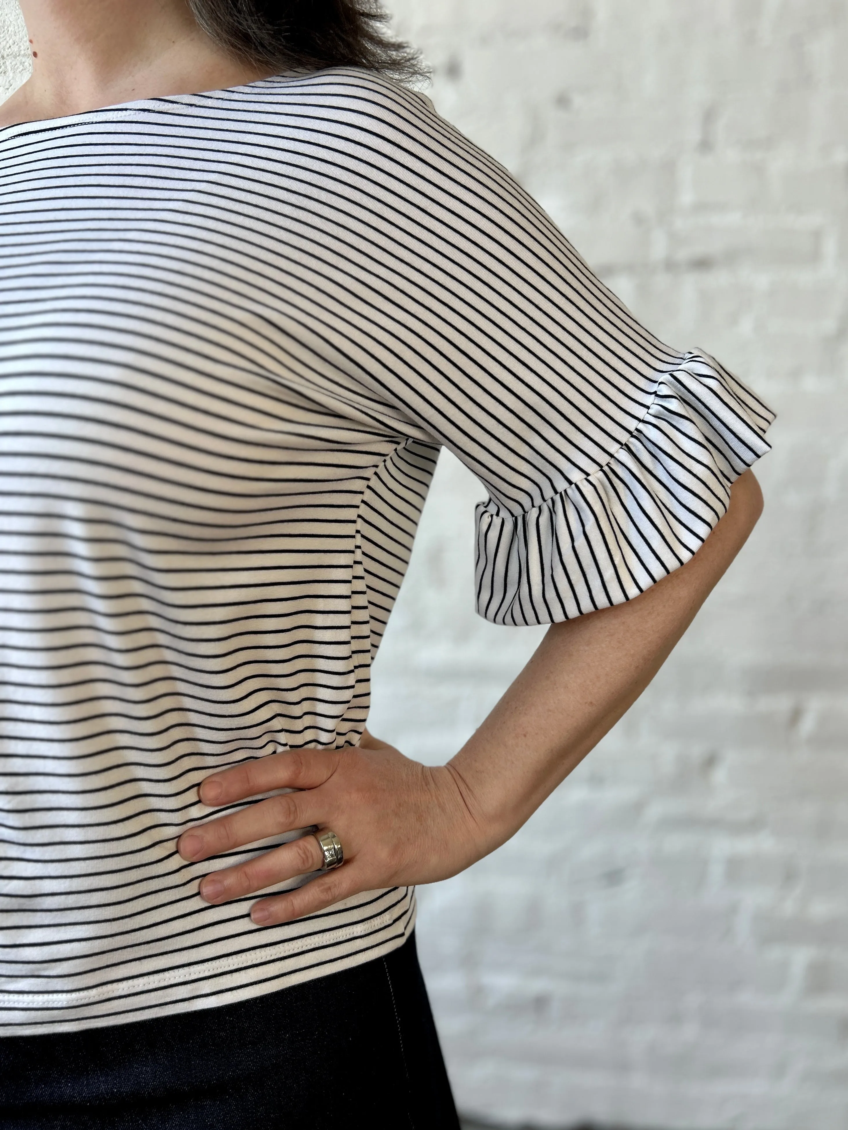 Ruffle Tee - Stripes sold by Smoking Lily product image thumbnail 4