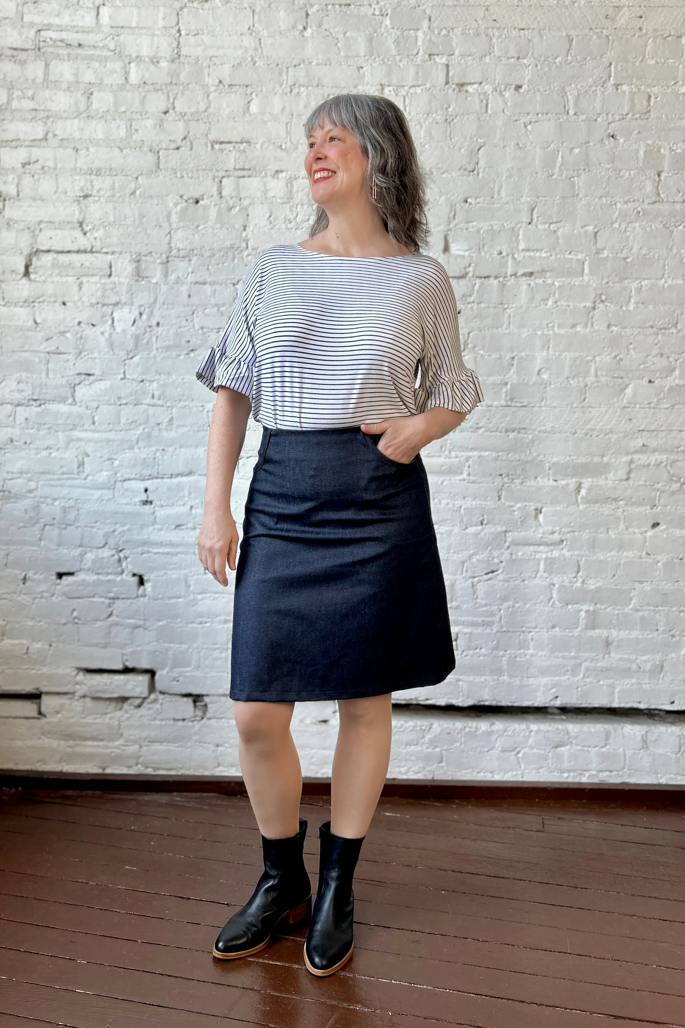 Ruffle Tee - Stripes sold by Smoking Lily product image thumbnail 2