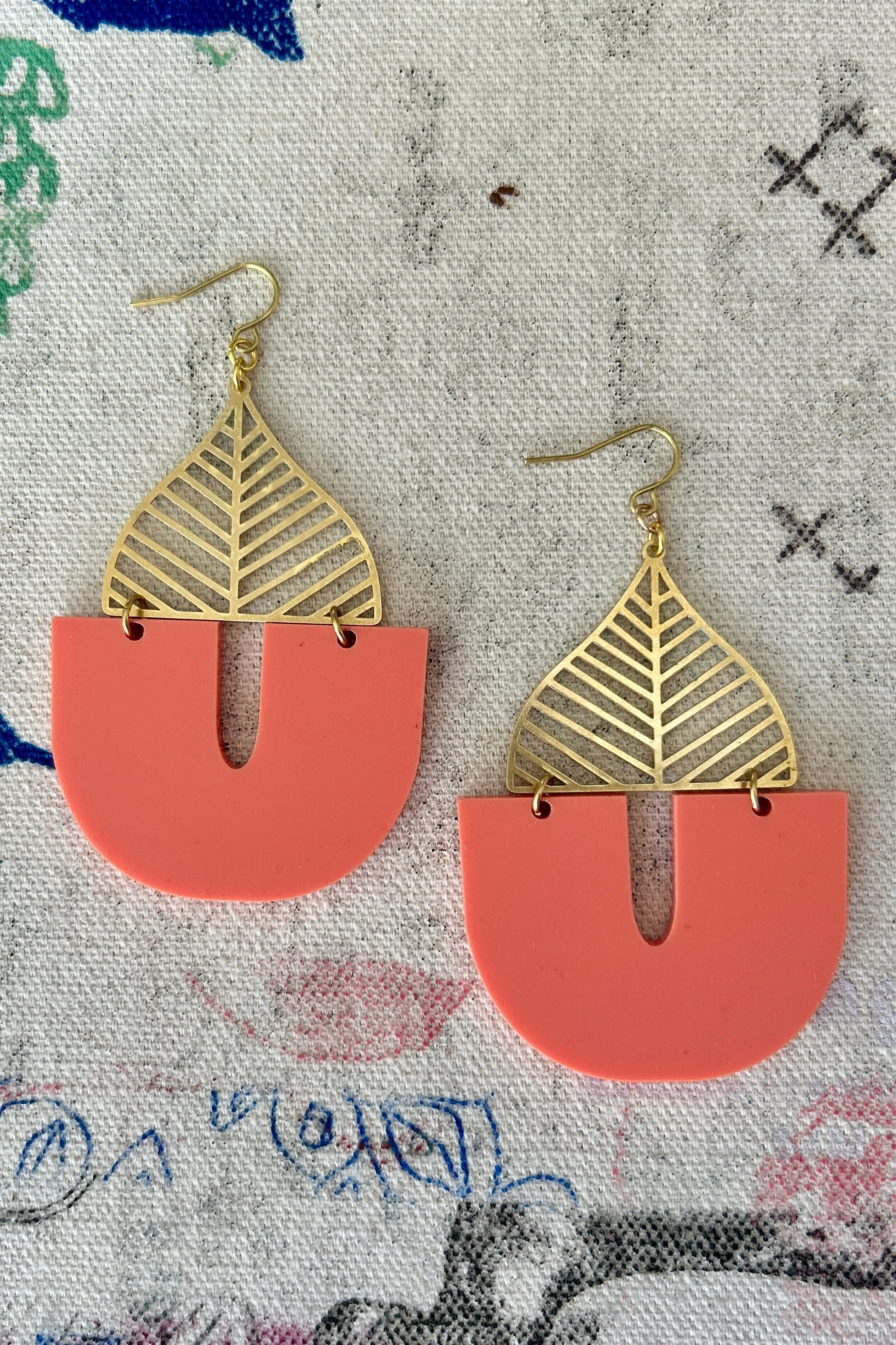 Darlings of Denmark Earring Lexie-Coral sold by Smoking Lily