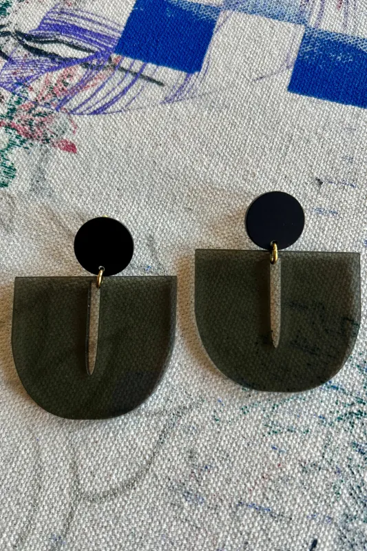 Darlings of Denmark Earring Billie  -Charcoal sold by Smoking Lily