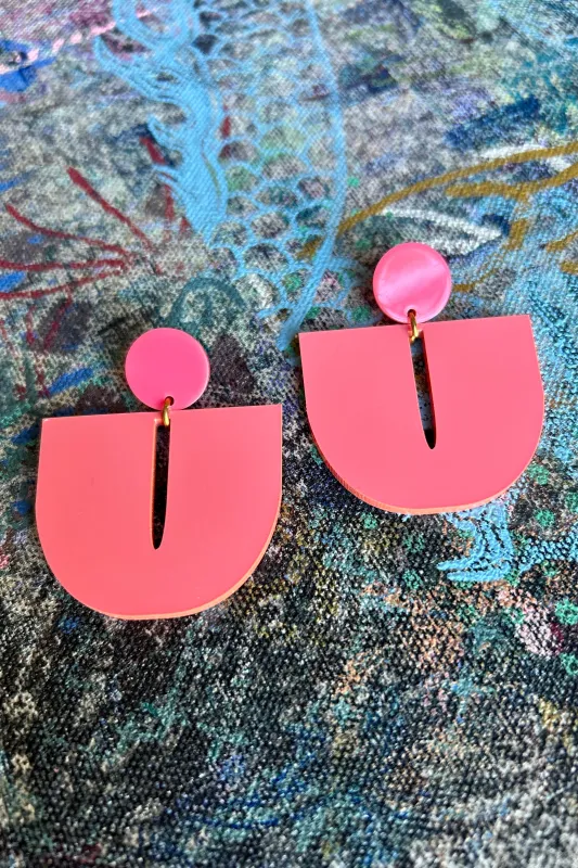 Darlings of Denmark Earring Billie -Coral sold by Smoking Lily