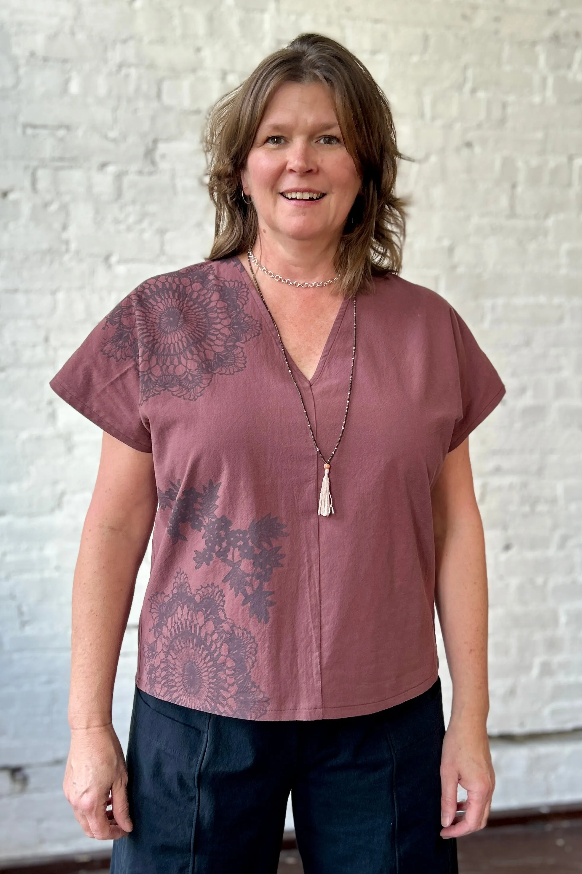 Final Sale Alice Blouse - Plum with Doilies sold by Smoking Lily product image thumbnail 2